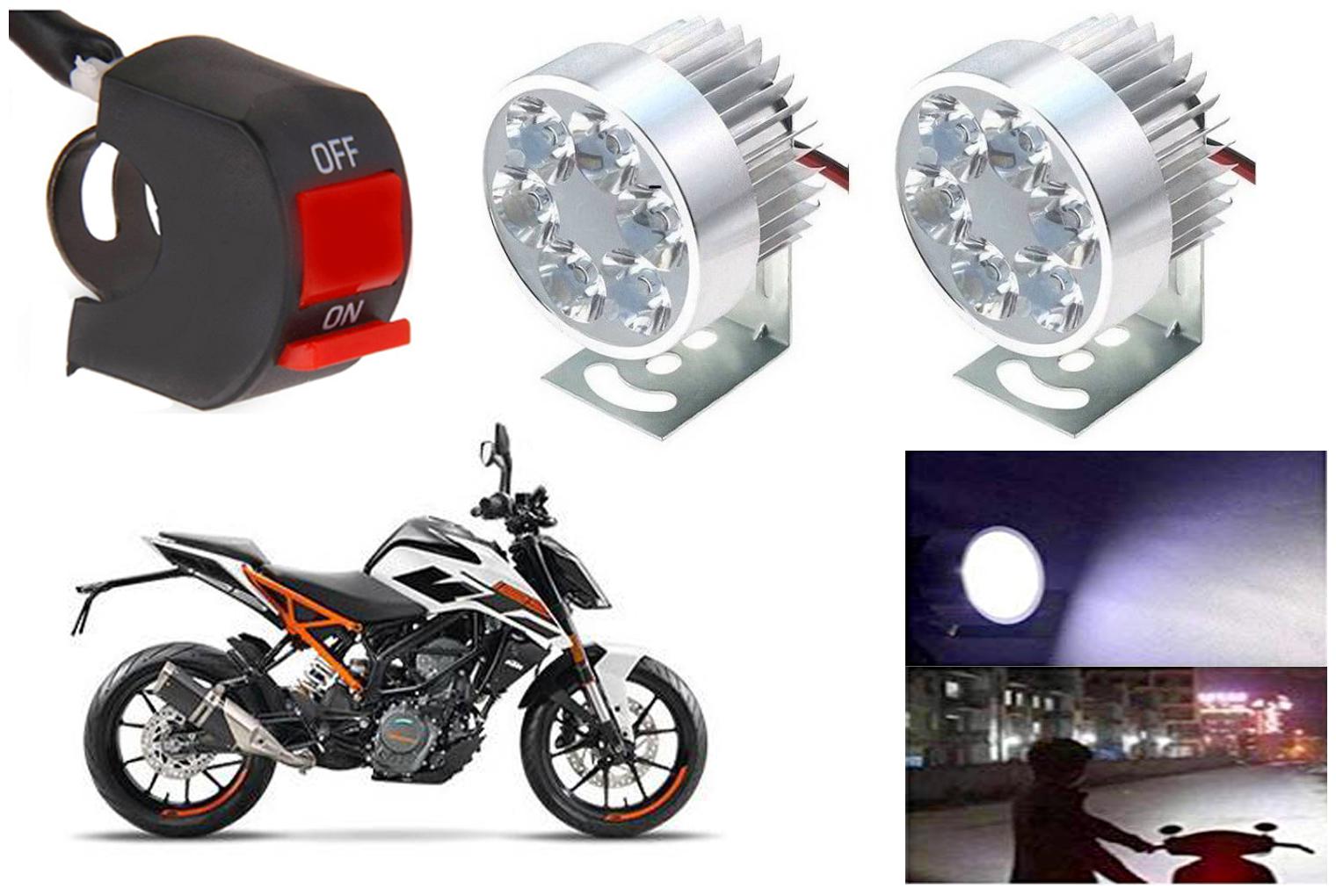 SHOP4U Waterproof 6 LED Fog Light Head Lamp for KTM 125 Duke (Set of 2 Silver Free On Off Switch)
SHOP4U Waterproof 6 LED Fog Light Head Lamp for KTM 125 Duke (Set of 2 Silver Free On Off Switch)