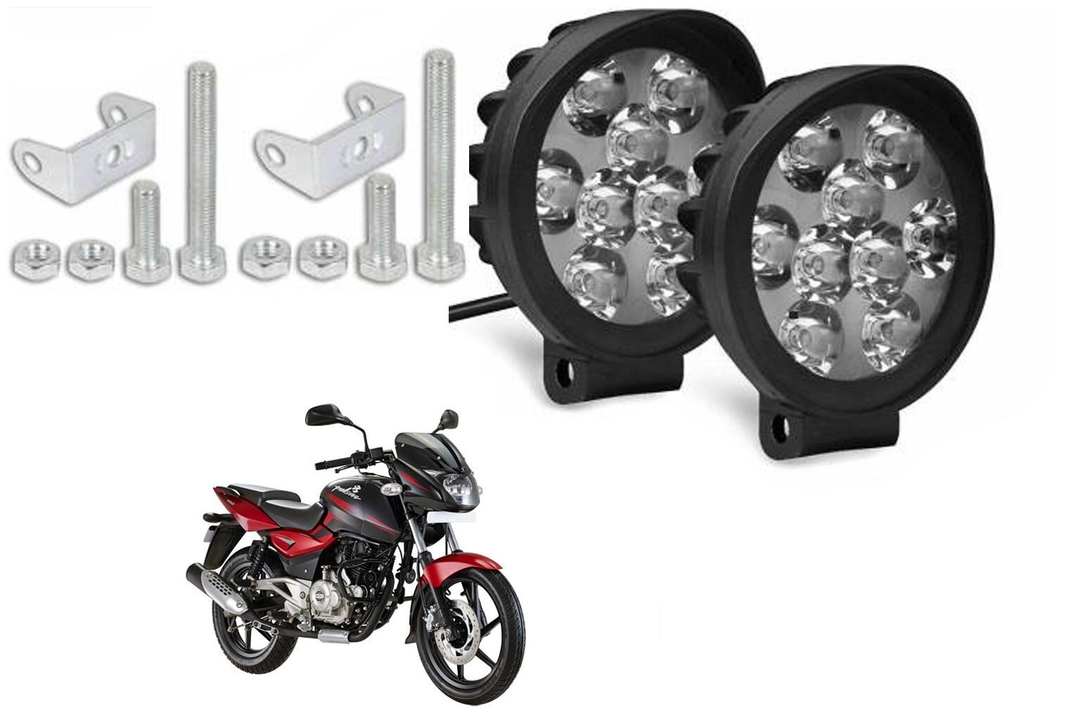 SHOP4U Waterproof 9 Round Cap LED Fog Light Head Lamp for Bajaj Pulsar 180 (Set of 2 Free On Off Switch)
SHOP4U Waterproof 9 Round Cap LED Fog Light Head Lamp for Bajaj Pulsar 180 (Set of 2 Free On Off Switch)