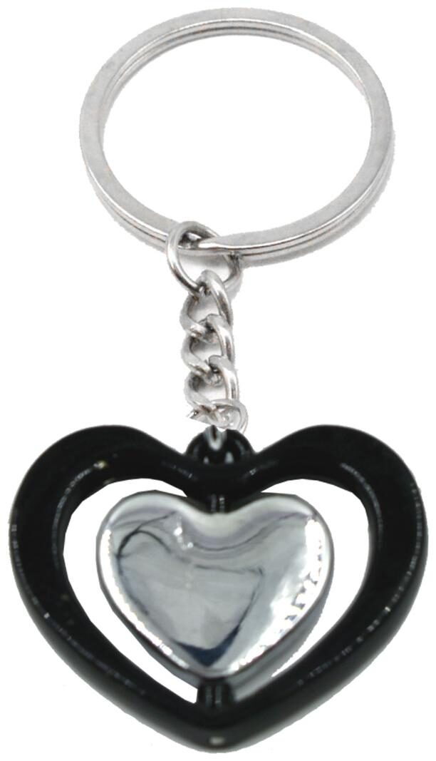 Twin Rotating Black Love Heart Quality Key Chain Gifting for Valentine Day Birthday Friendship Day
Twin Rotating Black Love Heart Quality Key Chain Gifting for Valentine Day Birthday Friendship Day