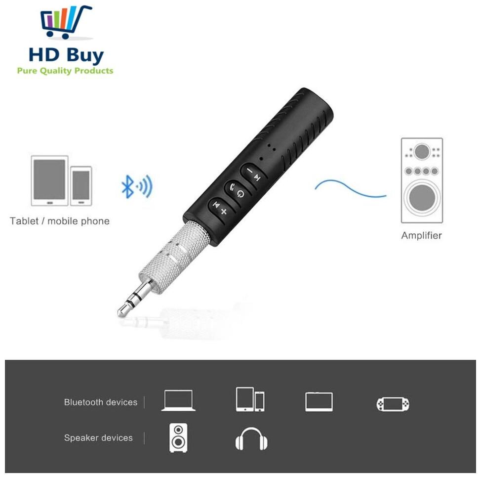 Wireless 3 5mm Car Bluetooth Music Receiver Adapter with MIC Stereo Output for Music Streaming System Equipment Home Appliances
Wireless 3 5mm Car Bluetooth Music Receiver Adapter with MIC Stereo Output for Music Streaming System Equipment Home Appliances