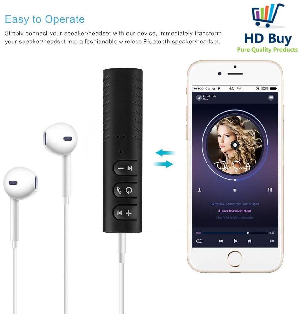 Wireless 3 5mm Car Bluetooth Music Receiver Adapter with MIC Stereo Output for Music Streaming System Equipment Home Appliances
Wireless 3 5mm Car Bluetooth Music Receiver Adapter with MIC Stereo Output for Music Streaming System Equipment Home Appliances