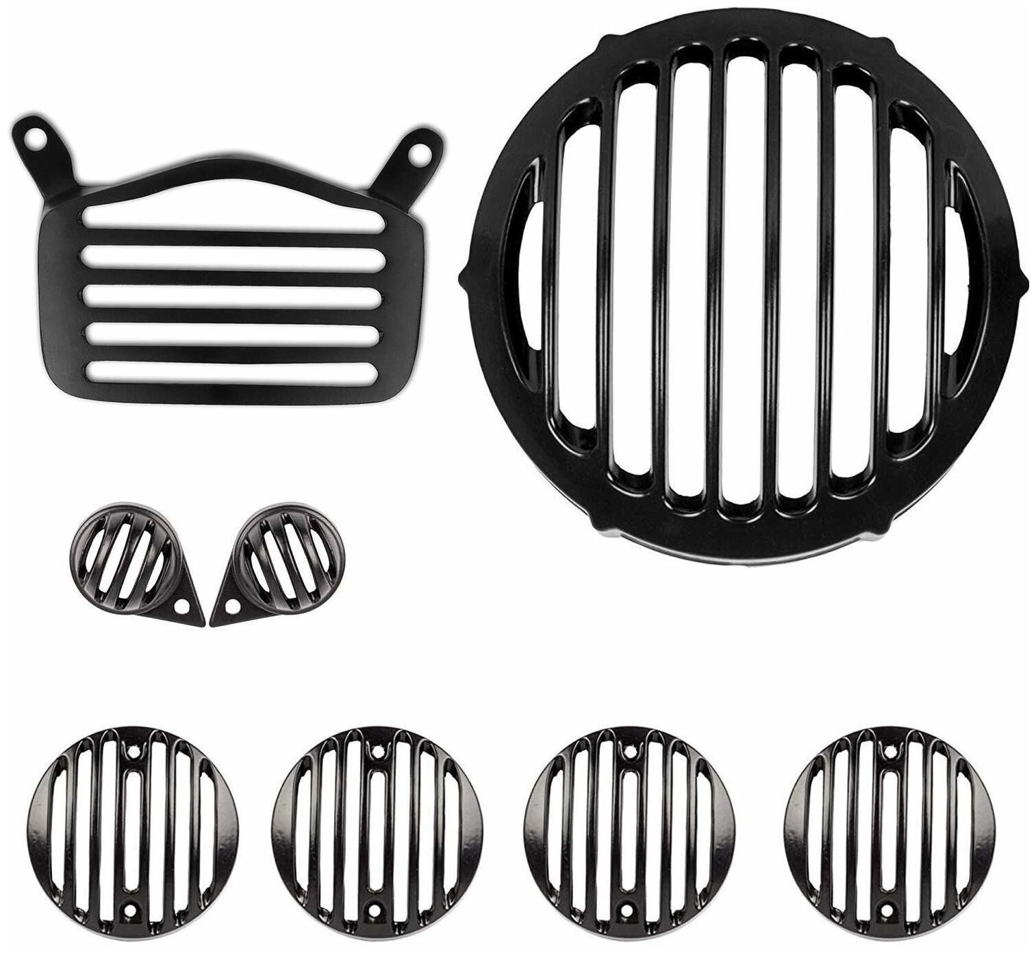 Yashinika Metal Grill Protector for Royal Enfield Bullet Standard 350 500 (Black Set of 8) Bike Headlight Grill (Black)
Yashinika Metal Grill Protector for Royal Enfield Bullet Standard 350 500 (Black Set of 8) Bike Headlight Grill (Black)