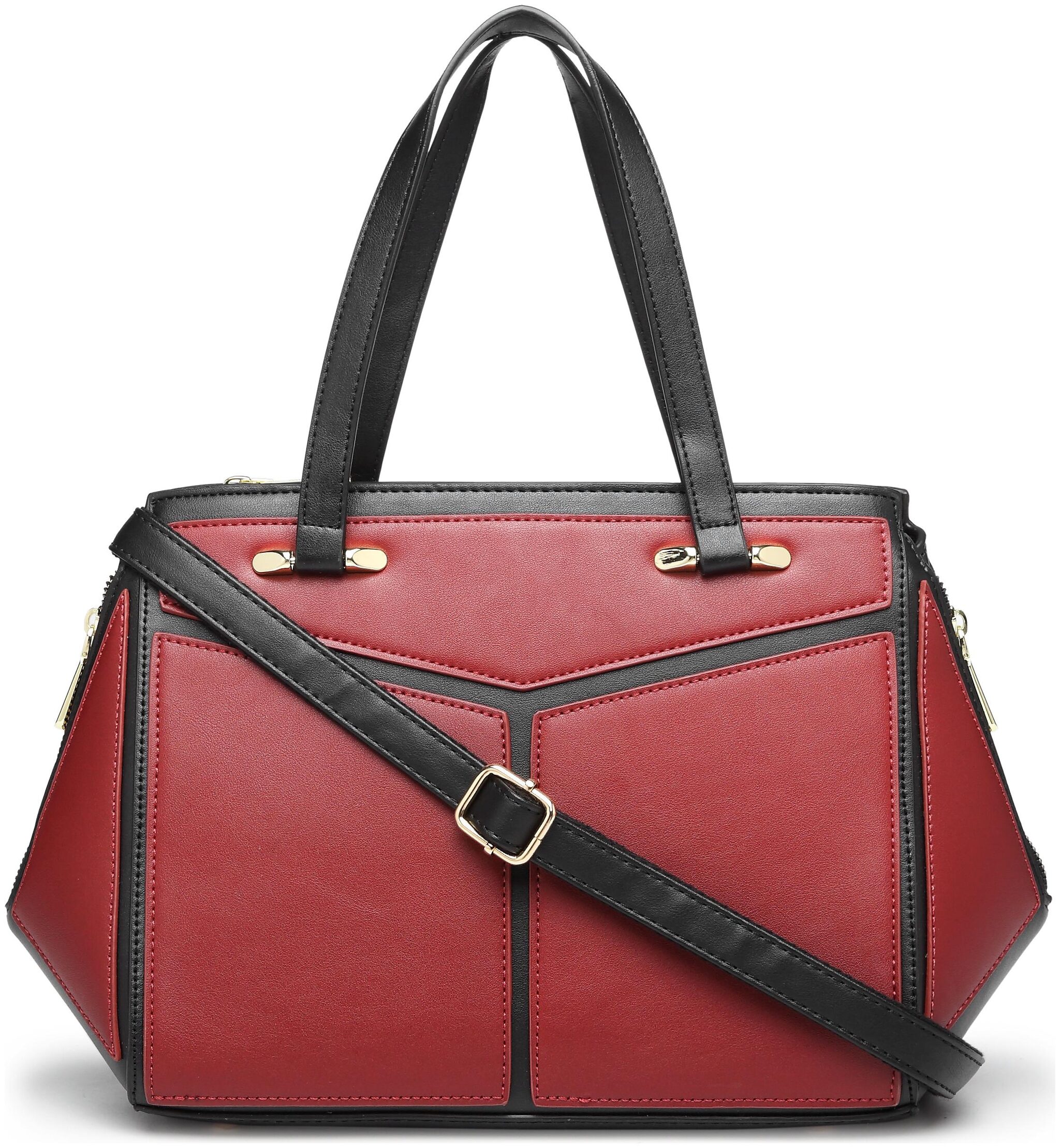 Diana Korr Maroon PU Handheld Bag - DKOH57MAR