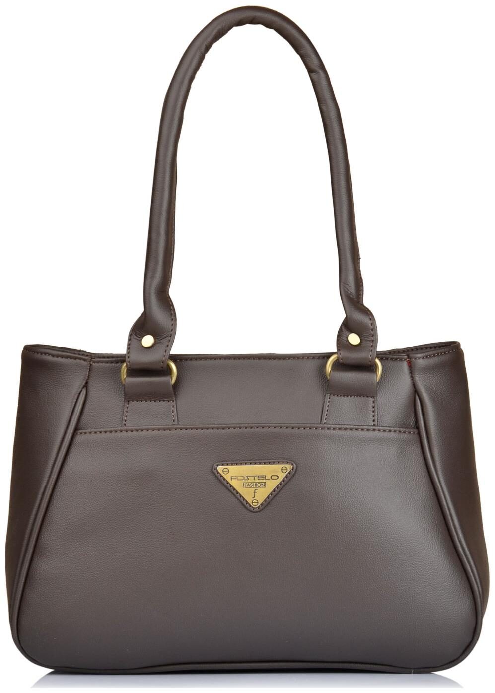 FOSTELO Brown Faux Leather Handheld Bag
FOSTELO Brown Faux Leather Handheld Bag