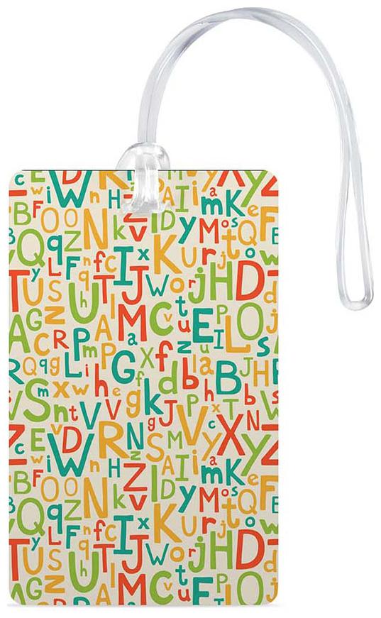 Luggage Tags- Alphabet Printed Multicolor High Quality Gloss Finish PVC Travel Bag Tag with Silicon Strap- Ideal For Kids-100yellow
Luggage Tags- Alphabet Printed Multicolor High Quality Gloss Finish PVC Travel Bag Tag with Silicon Strap- Ideal For Kids-100yellow
