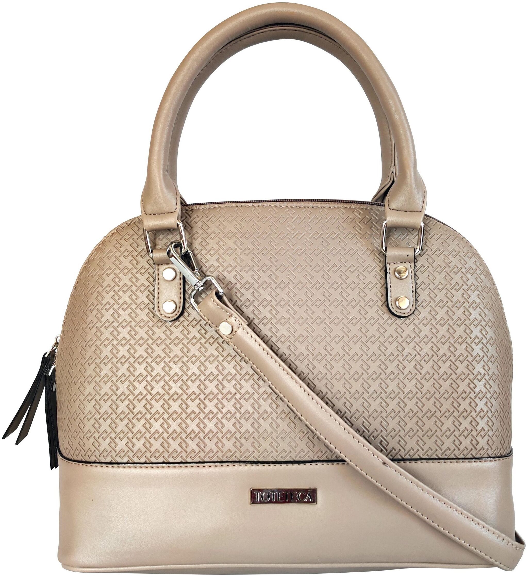Toteteca Bag Works Beige Faux Leather Shoulder Bag
Toteteca Bag Works Beige Faux Leather Shoulder Bag