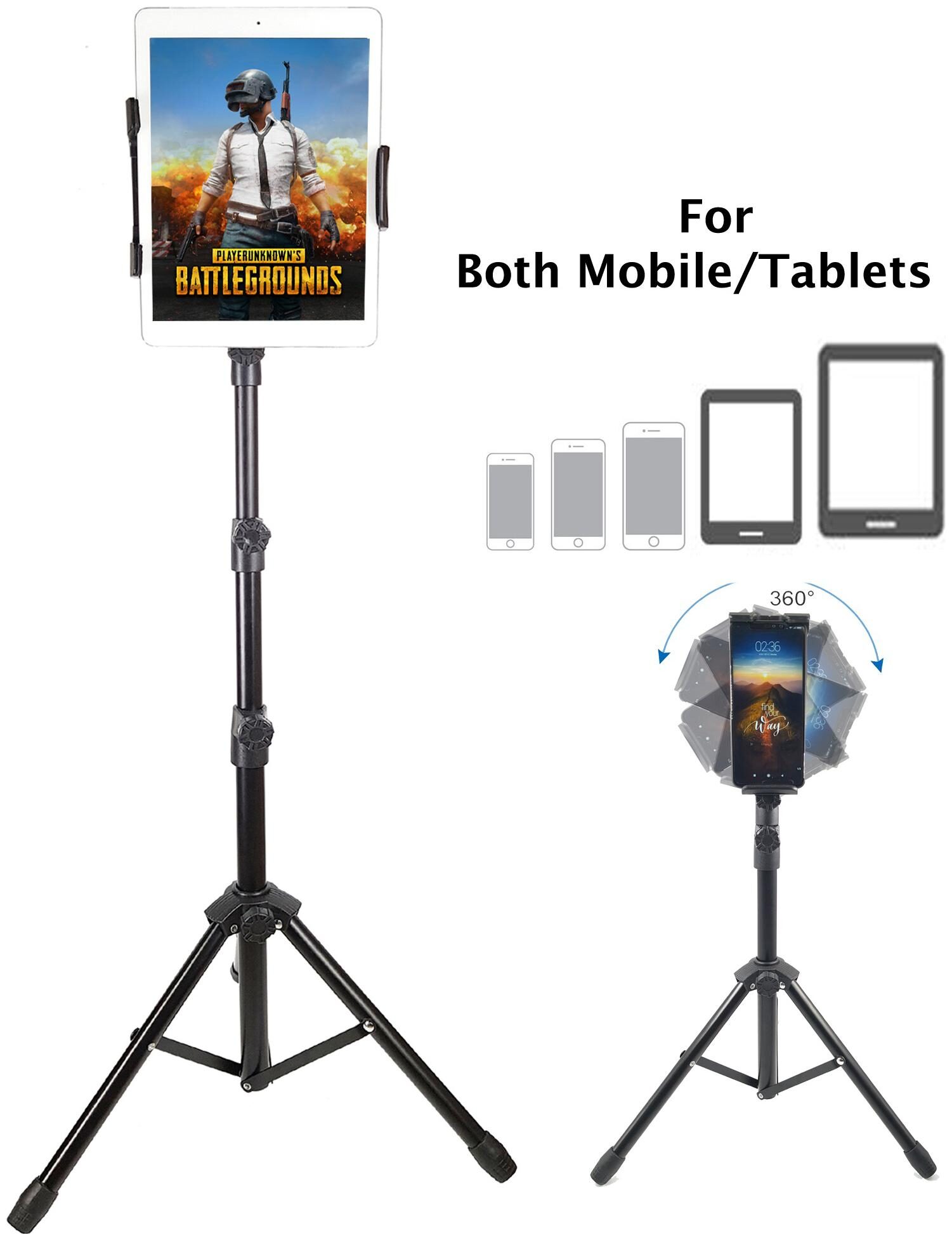 BROLAVIYA Tripod Stand for 4 -11 inch Compatible with iPad Galaxy Ipad Tablet Mobile PCs
BROLAVIYA Tripod Stand for 4 -11 inch Compatible with iPad Galaxy Ipad Tablet Mobile PCs