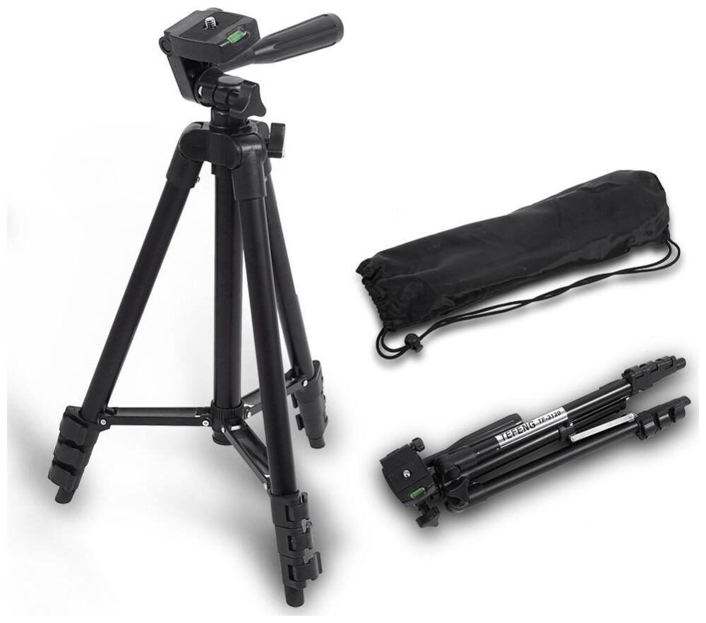 TSV 3120 Foldable Camera Tripod with Mobile Clip Holder Bracket (Black)
TSV 3120 Foldable Camera Tripod with Mobile Clip Holder Bracket (Black)