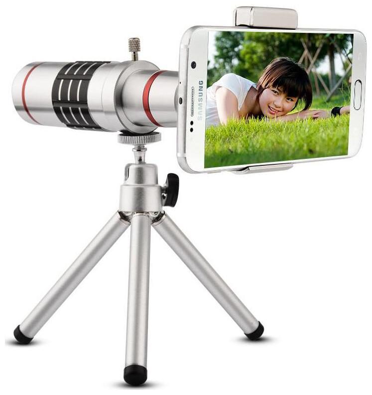 TSV 18X Extra Zoomer Optical Zoom Lens Telescope Mobile Camera Lens with Tripod Adjustable Phone Holder (Silver)
TSV 18X Extra Zoomer Optical Zoom Lens Telescope Mobile Camera Lens with Tripod Adjustable Phone Holder (Silver)