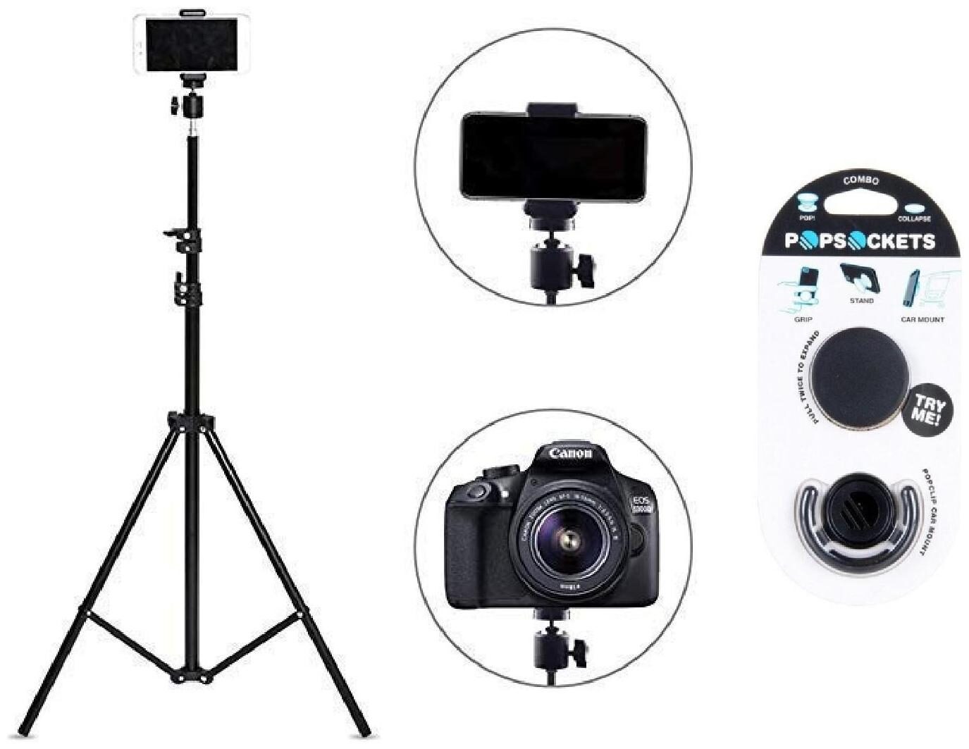 G Gapfill 7ft 210cm Long Foldable Camera Tripod For All Smartphones And iOS Devices And Cameras With Free Pop Socket
G Gapfill 7ft 210cm Long Foldable Camera Tripod For All Smartphones And iOS Devices And Cameras With Free Pop Socket