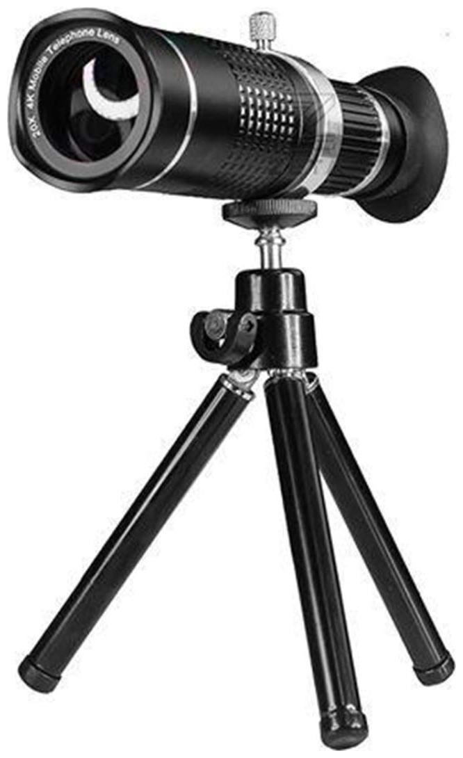 TSV 20X lens Mini Tripod Taking pictures or videos of long distance objects Optical Zooming Lens Telescope Compatible With All Mobile
TSV 20X lens Mini Tripod Taking pictures or videos of long distance objects Optical Zooming Lens Telescope Compatible With All Mobile