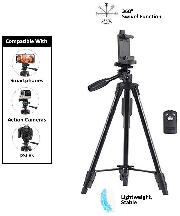 TSV Tripod-3120 Portable Adjustable Aluminum Lightweight Camera Stand For Samsung Galaxy s8
TSV Tripod-3120 Portable Adjustable Aluminum Lightweight Camera Stand For Samsung Galaxy s8