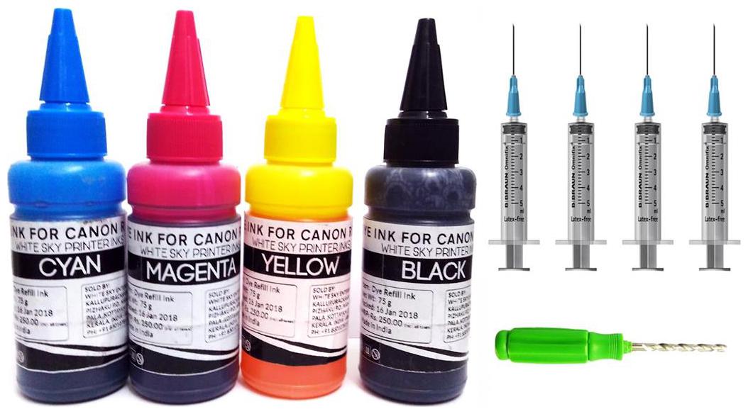 White Sky Canon Printer Refill Ink for PG 47 and CL 57 Cartridges - 300ml with Thumb Drill and Syringes
White Sky Canon Printer Refill Ink for PG 47 and CL 57 Cartridges - 300ml with Thumb Drill and Syringes