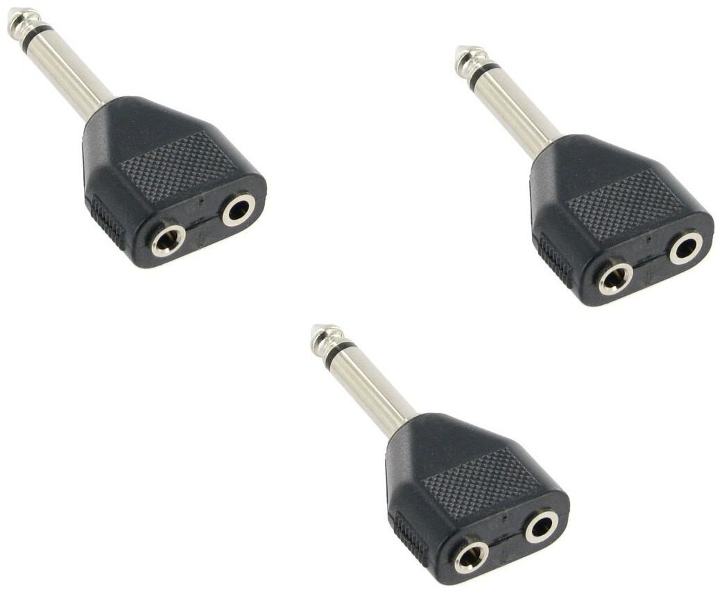 De-Techinn (Pack Of 3) 6 35mm Mono 0 63 cm Audio Amplifier Stereo 0 05 Meter Male Plug To Dual 3 5mm Female Stereo Jack Sockets Audio Microphone Converter Headphone T Shape Adapter Connector Splitter
De-Techinn (Pack Of 3) 6 35mm Mono 0 63 cm Audio Amplifier Stereo 0 05 Meter Male Plug To Dual 3 5mm Female Stereo Jack Sockets Audio Microphone Converter Headphone T Shape Adapter Connector Splitter