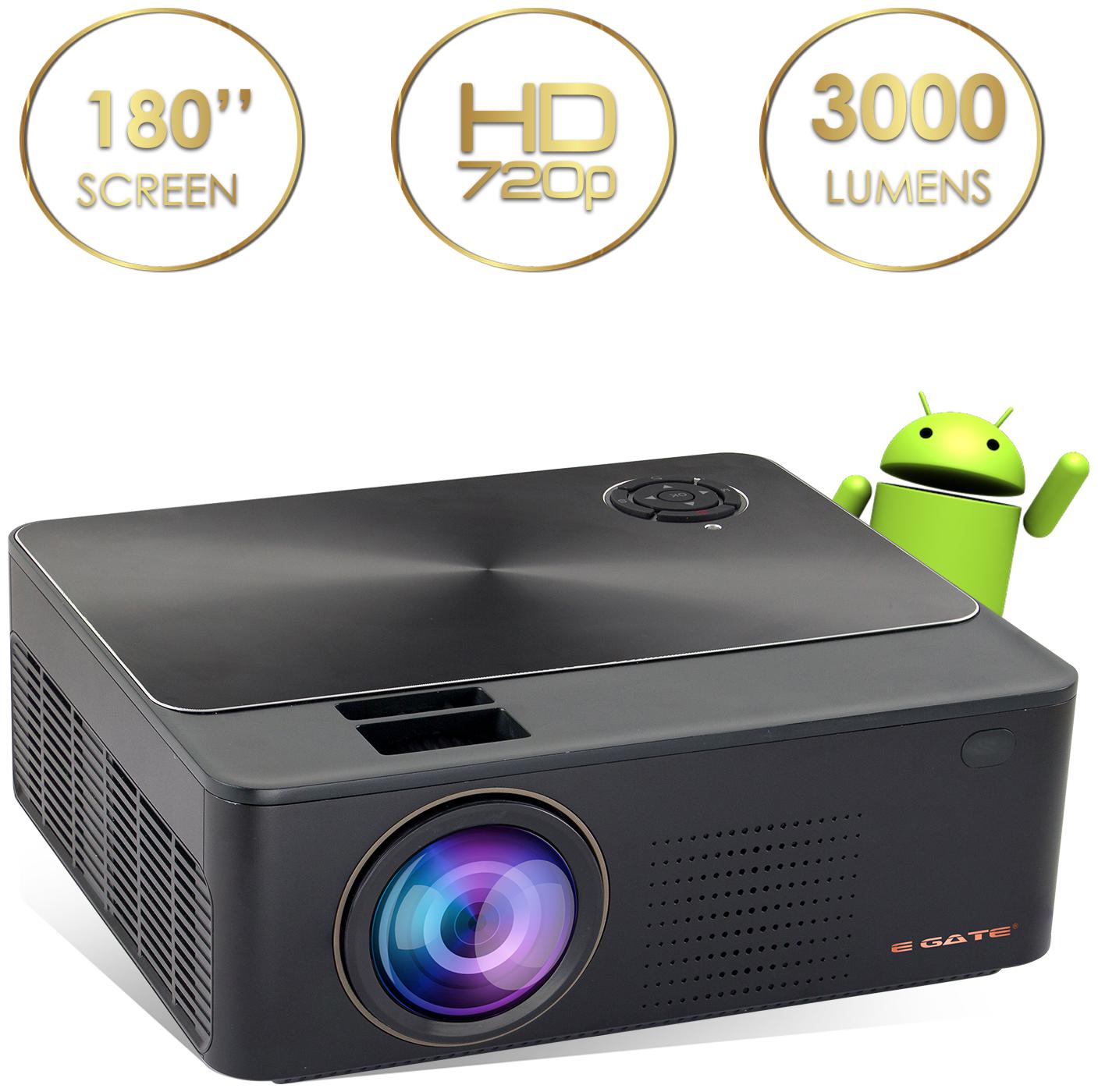 Egate K9 Android 720p (1080p Support) 3000 L (360 ANSI ) with 180 Large Display LED Projector VGA AV HDMI SD Card USB Connectivity (E11k63) (Black)
Egate K9 Android 720p (1080p Support) 3000 L (360 ANSI ) with 180 Large Display LED Projector VGA AV HDMI SD Card USB Connectivity (E11k63) (Black)