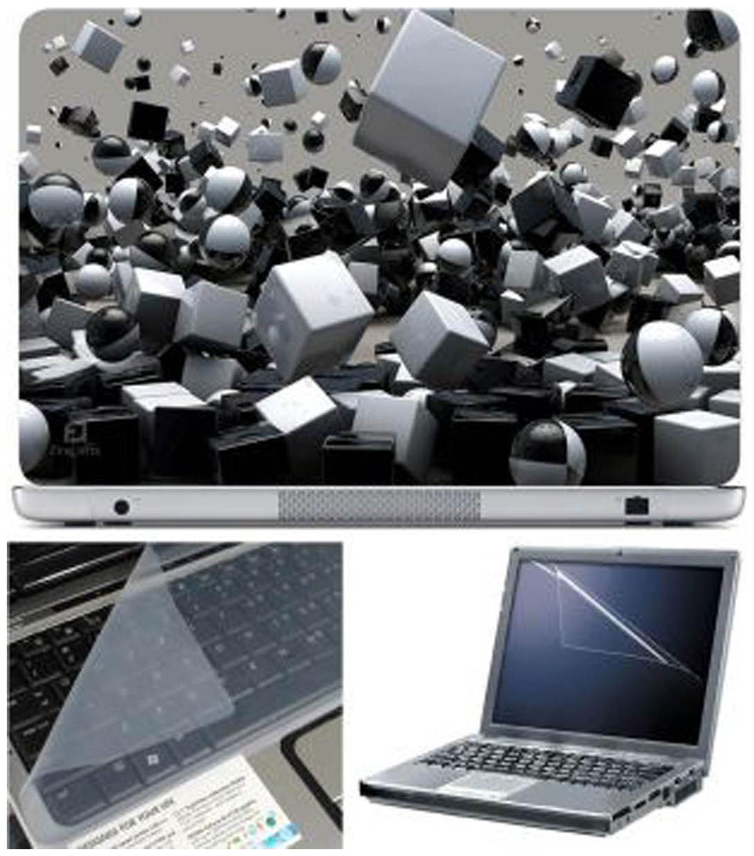 FineArts 3D Cubes White Black Laptop Skin For 15 6 inch Laptop With Key Guard Screen Protector 
FineArts 3D Cubes White Black Laptop Skin For 15 6 inch Laptop With Key Guard Screen Protector