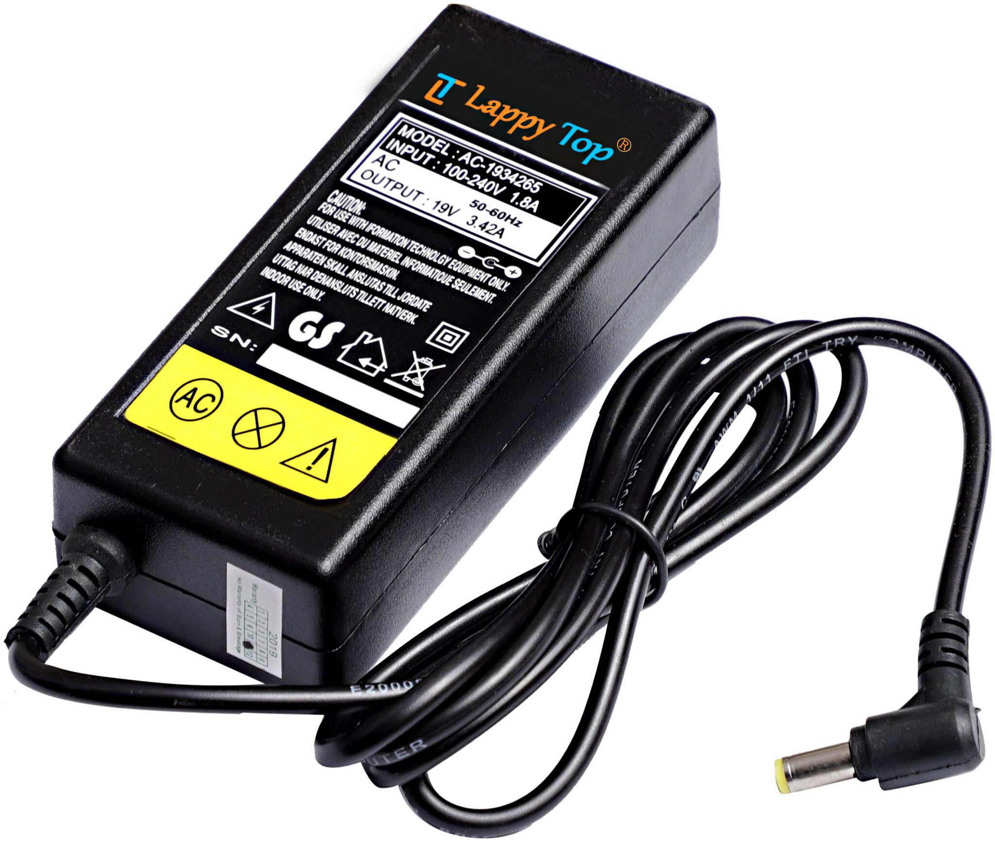 LT Lappy Top Laptop Adapter Charger Compatible For Acer Toshiba 19V 3 42A Yellow Pin Aspire V3-731 Aspire V3-771 Extensa 4120 Extensa 4230
LT Lappy Top Laptop Adapter Charger Compatible For Acer Toshiba 19V 3 42A Yellow Pin Aspire V3-731 Aspire V3-771 Extensa 4120 Extensa 4230