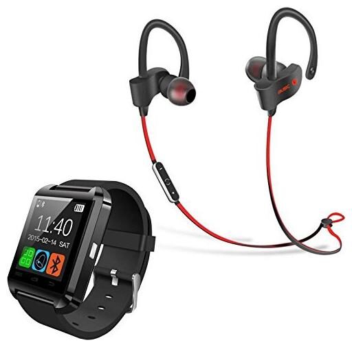 My Style U8 Smart Watch with QC-10 Bluetooth 4 1 Wireless Stereo Sport Headphones Sweatproof With Standby Music Talking With Volume Control Compatible With All Smartphones
My Style U8 Smart Watch with QC-10 Bluetooth 4 1 Wireless Stereo Sport Headphones Sweatproof With Standby Music Talking With Volume Control Compatible With All Smartphones