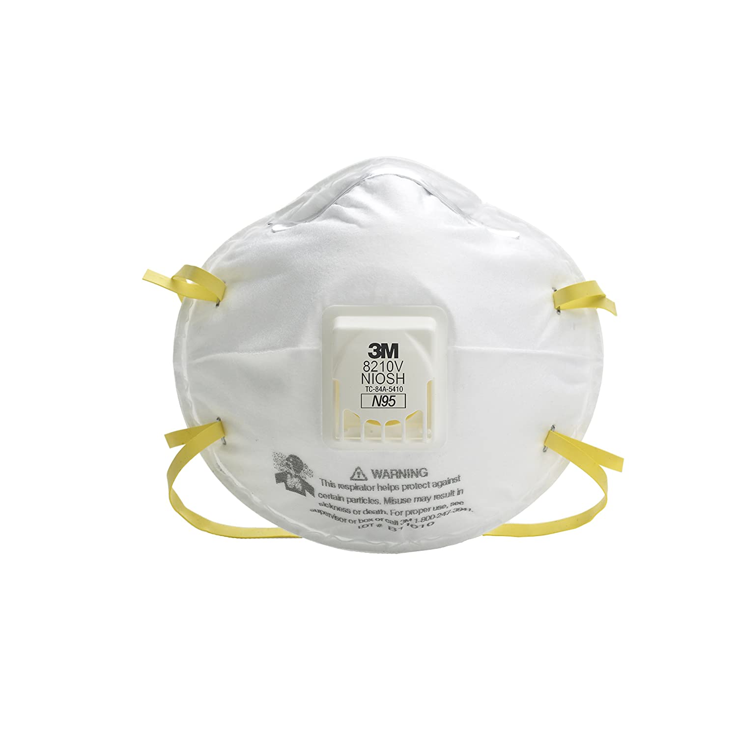 3M 8210V Anti Polltuion Activates N95 Mask Particulate Respirator With Cool Flow Valve (Pack Of 10)
3M 8210V Anti Polltuion Activates N95 Mask Particulate Respirator With Cool Flow Valve (Pack Of 10)