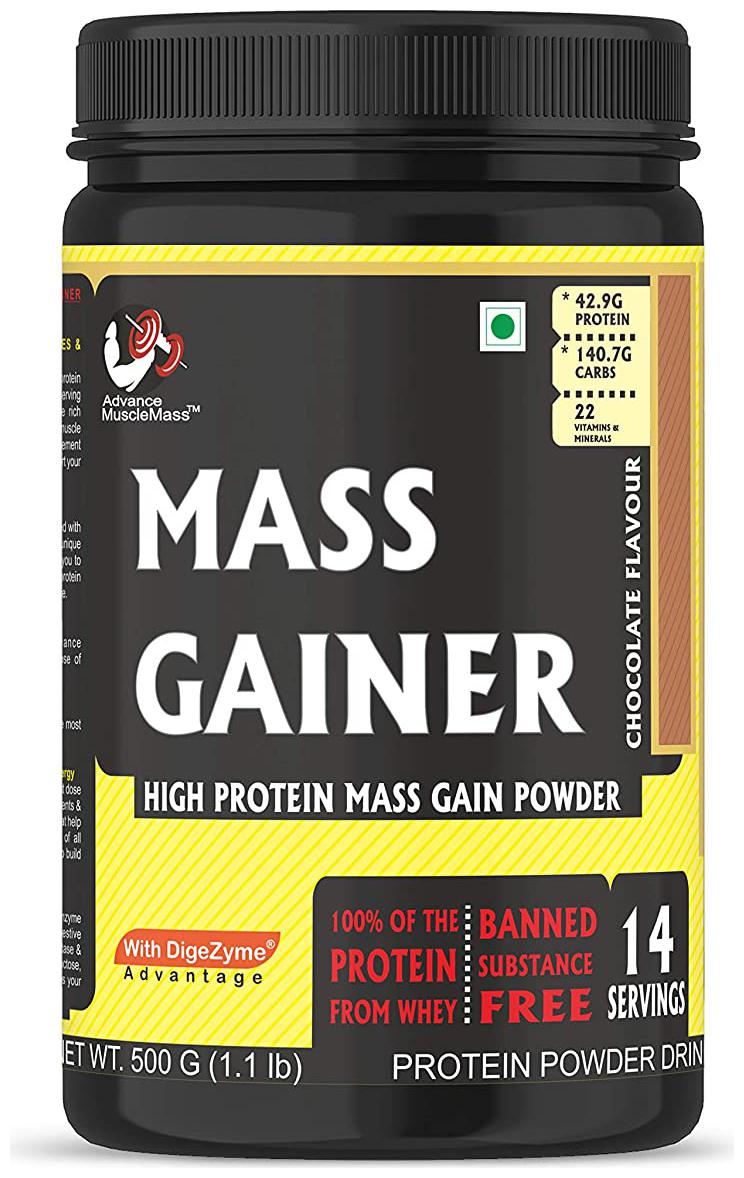 Advance MuscleMass Mass Gainer with Enzyme Blend (7 15 G Protein) Raw Whey from USA ( Chocolate Flavour 500 G (1 1 lb)
Advance MuscleMass Mass Gainer with Enzyme Blend (7 15 G Protein) Raw Whey from USA ( Chocolate Flavour 500 G (1 1 lb)