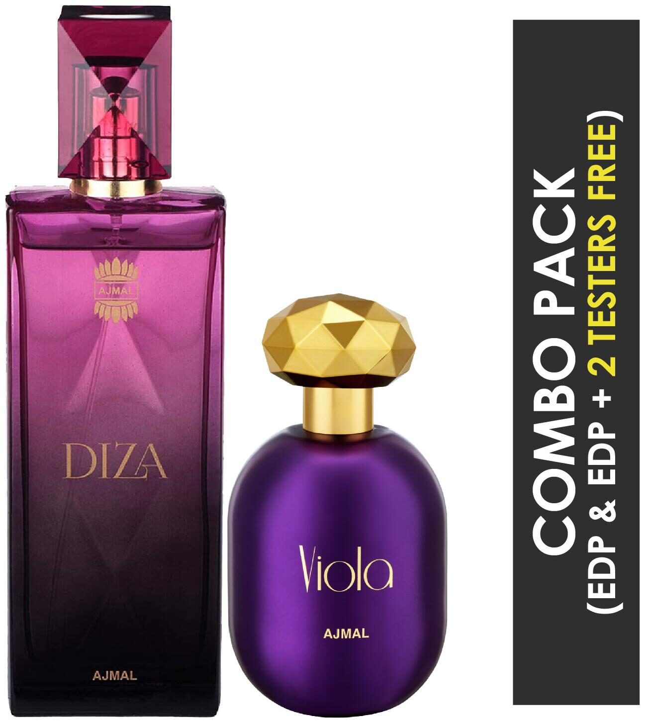 Ajma Diza EDP Fruity Floral Perfume 100ml for Women and Ajmal Viola EDP Fruity Floral Perfume 75ml for Women
Ajma Diza EDP Fruity Floral Perfume 100ml for Women and Ajmal Viola EDP Fruity Floral Perfume 75ml for Women