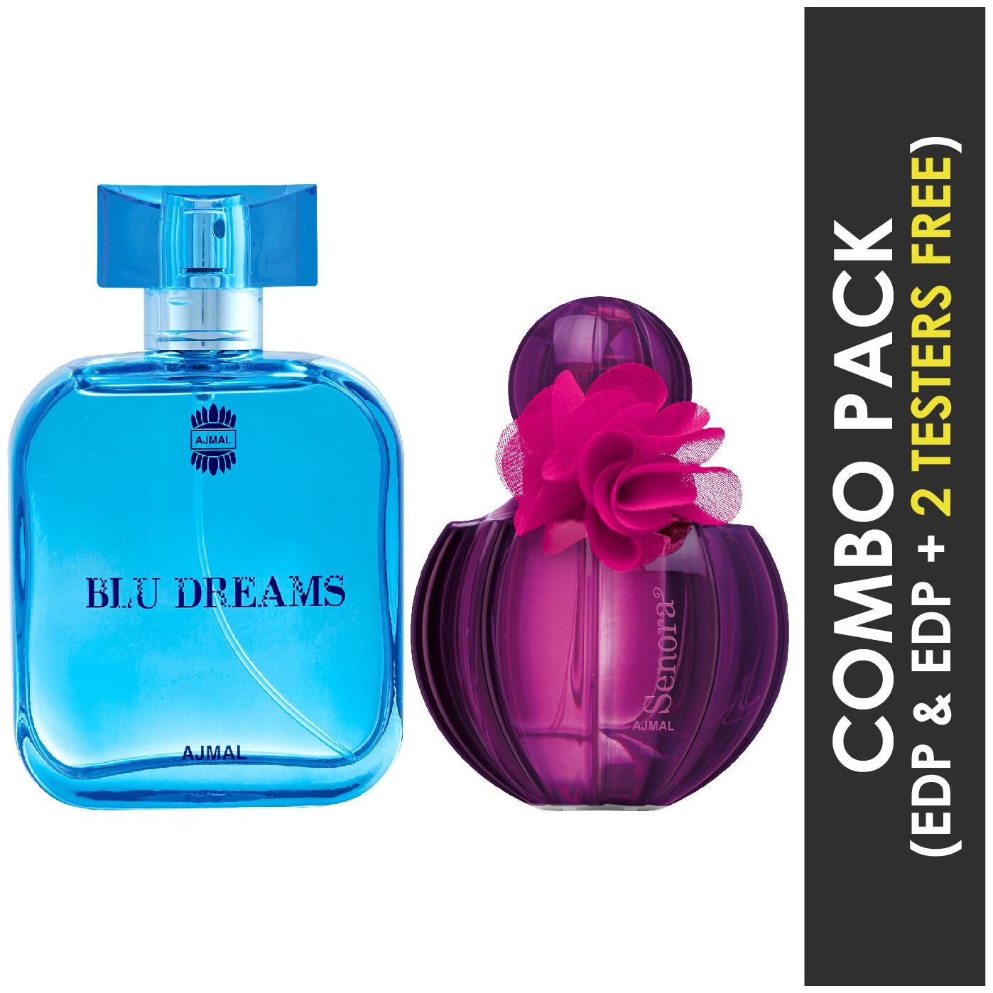 Ajmal Blu Dreams EDP Citurs Fruity Perfume 100ml for Men and Senora EDP Floral Spicy Perfume 75ml for Women
Ajmal Blu Dreams EDP Citurs Fruity Perfume 100ml for Men and Senora EDP Floral Spicy Perfume 75ml for Women