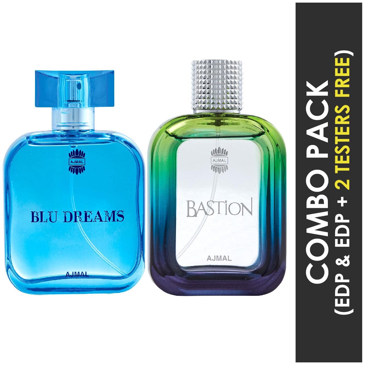 Ajmal Blu Dreams EDP Citurs Fruity Perfume 100ml for Men and Ajmal Bastion EDP Woody Aromatic Perfume 100ml for Men
Ajmal Blu Dreams EDP Citurs Fruity Perfume 100ml for Men and Ajmal Bastion EDP Woody Aromatic Perfume 100ml for Men