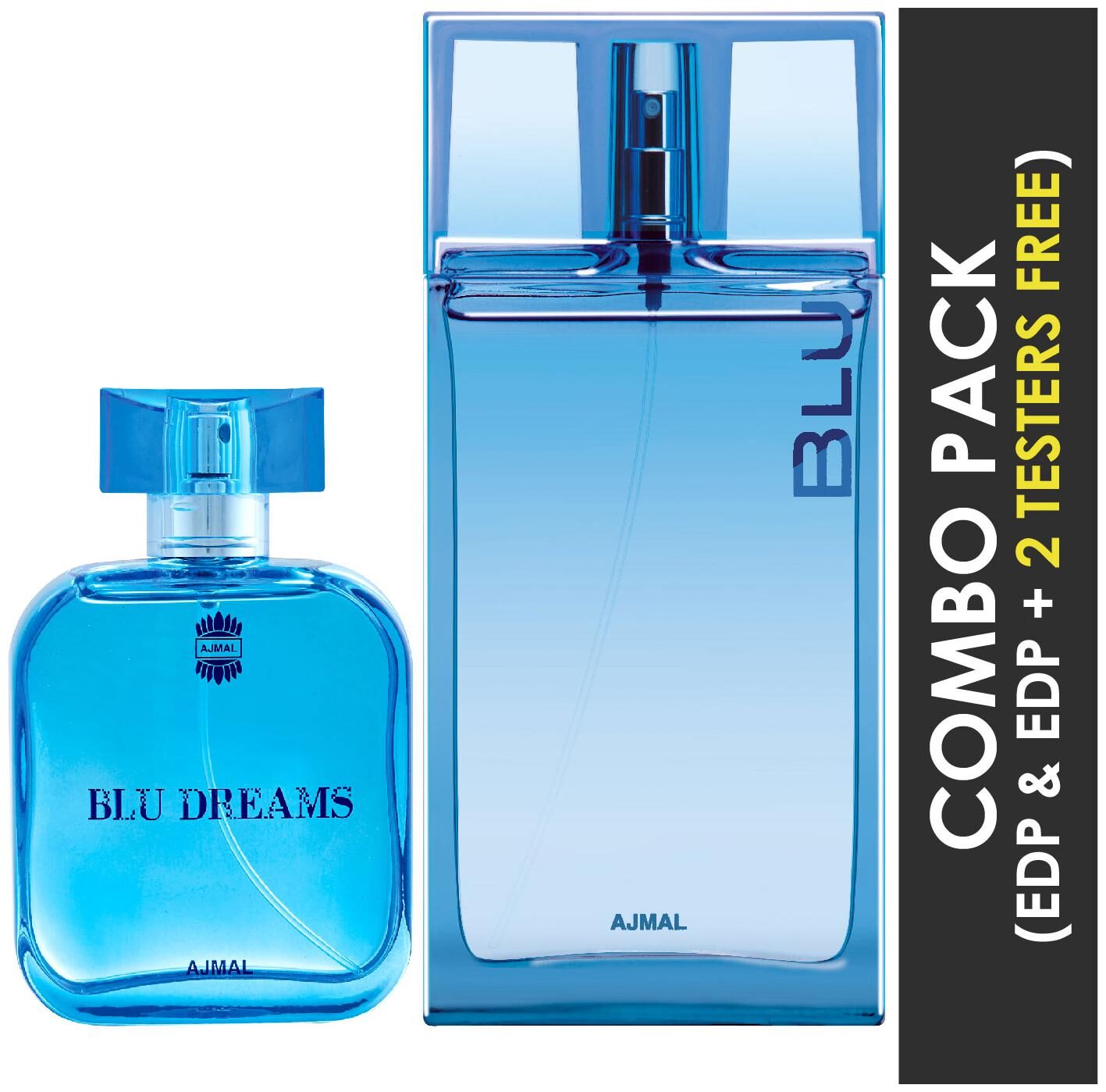 Ajmal Blu Dreams EDP Citurs Fruity Perfume 100ml for Men and Blu EDP Aquatic Woody Perfume 90ml for Men (Pack of 2)
Ajmal Blu Dreams EDP Citurs Fruity Perfume 100ml for Men and Blu EDP Aquatic Woody Perfume 90ml for Men (Pack of 2)