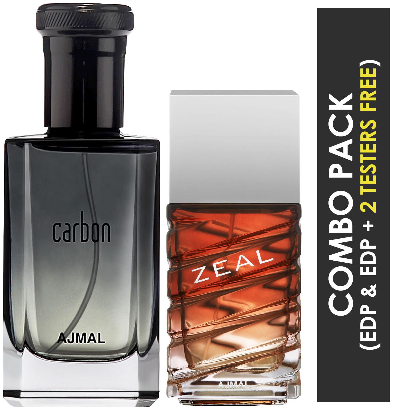 Ajmal Carbon EDP Citrus Spicy Perfume 100ml for Men and Ajmal Zeal EDP Aquatic Woody Perfume 100ml for Men
Ajmal Carbon EDP Citrus Spicy Perfume 100ml for Men and Ajmal Zeal EDP Aquatic Woody Perfume 100ml for Men