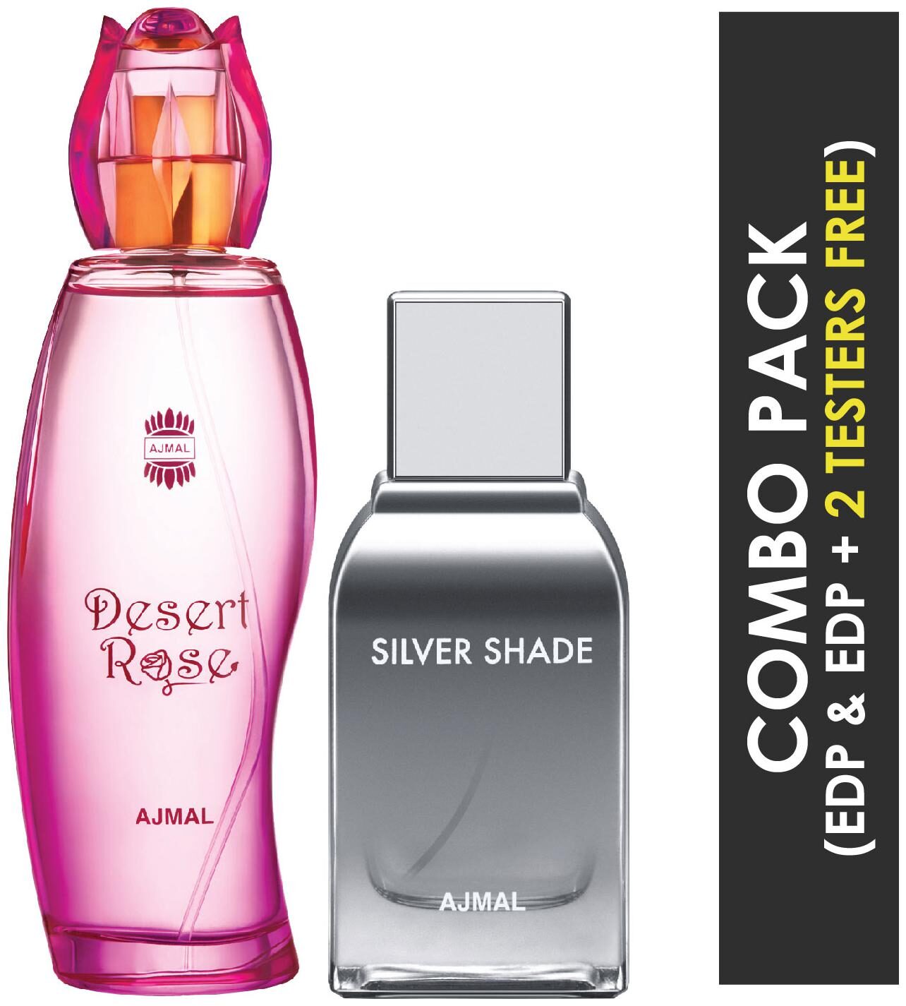 Ajmal Desert Rose EDP Floral Oriental Perfume 100ml for Women and Silver Shade EDP Citrus Woody Perfume 100ml for Men
Ajmal Desert Rose EDP Floral Oriental Perfume 100ml for Women and Silver Shade EDP Citrus Woody Perfume 100ml for Men