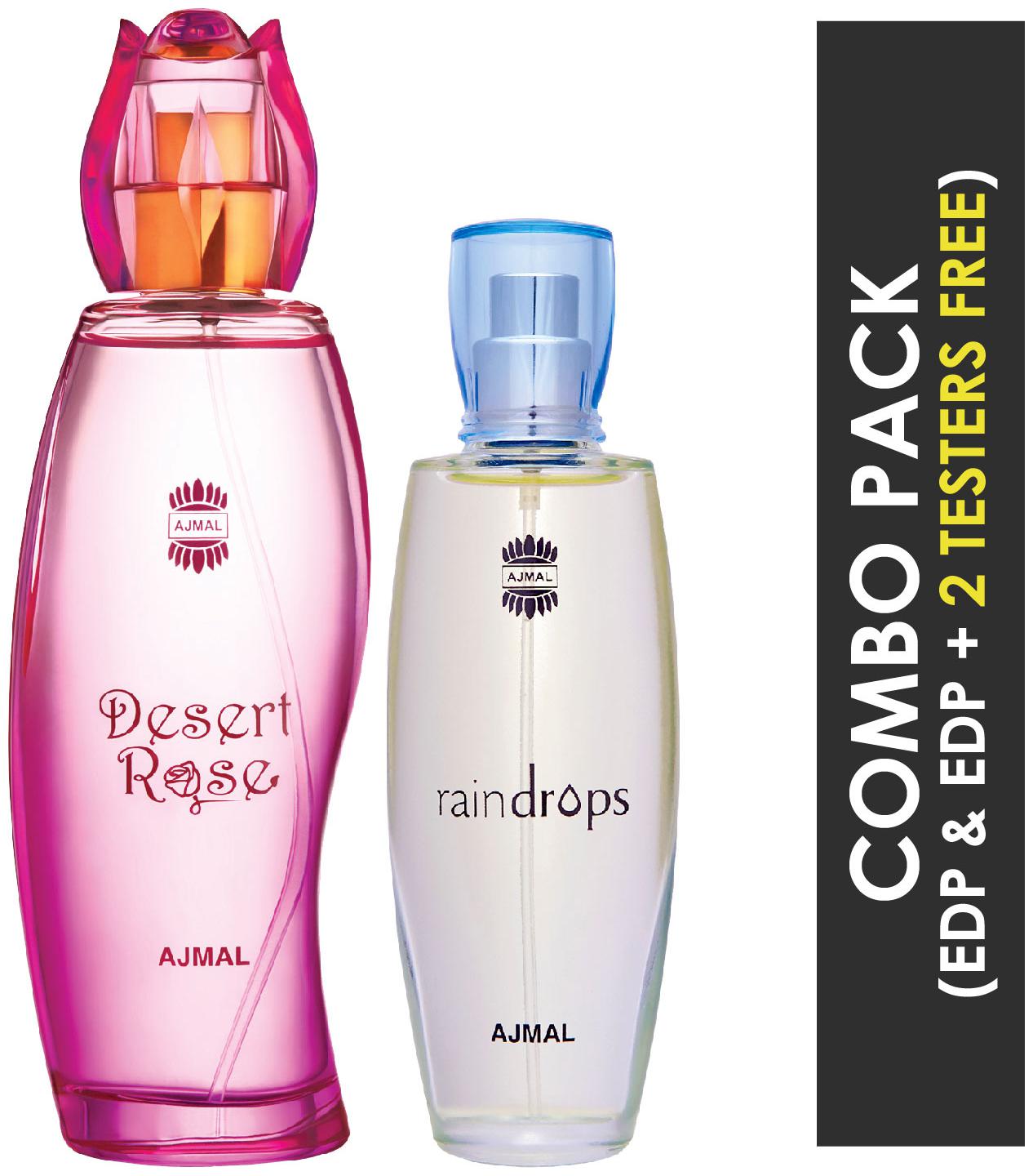 Ajmal Desert Rose EDP Floral Oriental Perfume 100ml for Women and Ajmal Raindrops EDP Floral Chypre Perfume 50ml for Women
Ajmal Desert Rose EDP Floral Oriental Perfume 100ml for Women and Ajmal Raindrops EDP Floral Chypre Perfume 50ml for Women