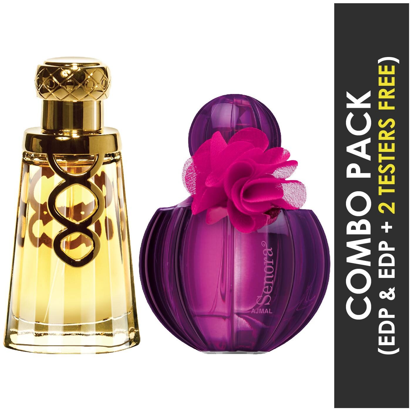 Ajmal Khallab EDP Woody Oudh Perfume 50ml for Unisex and Senora EDP Floral Spicy Perfume 75ml for Women
Ajmal Khallab EDP Woody Oudh Perfume 50ml for Unisex and Senora EDP Floral Spicy Perfume 75ml for Women