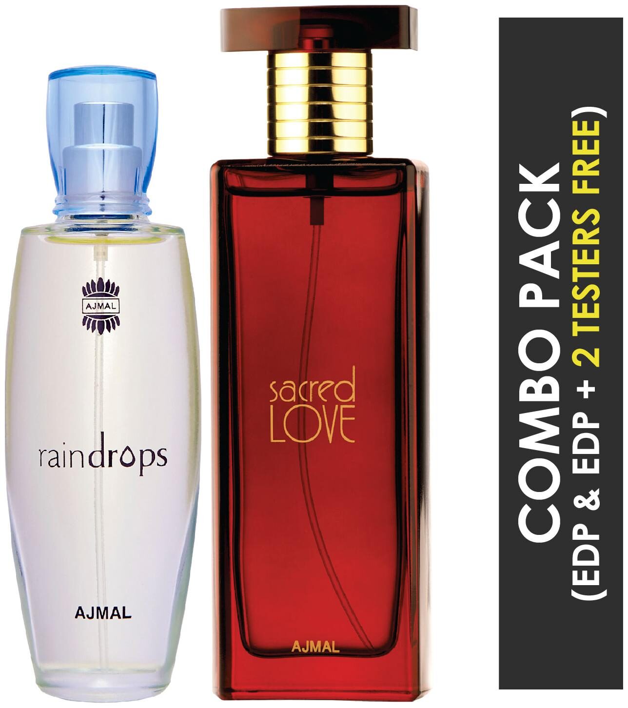 Ajmal Raindrops EDP Floral Chypre Perfume 50ml for Women and Ajmal Sacred Love EDP Floral Musky Perfume 50ml for Women
Ajmal Raindrops EDP Floral Chypre Perfume 50ml for Women and Ajmal Sacred Love EDP Floral Musky Perfume 50ml for Women