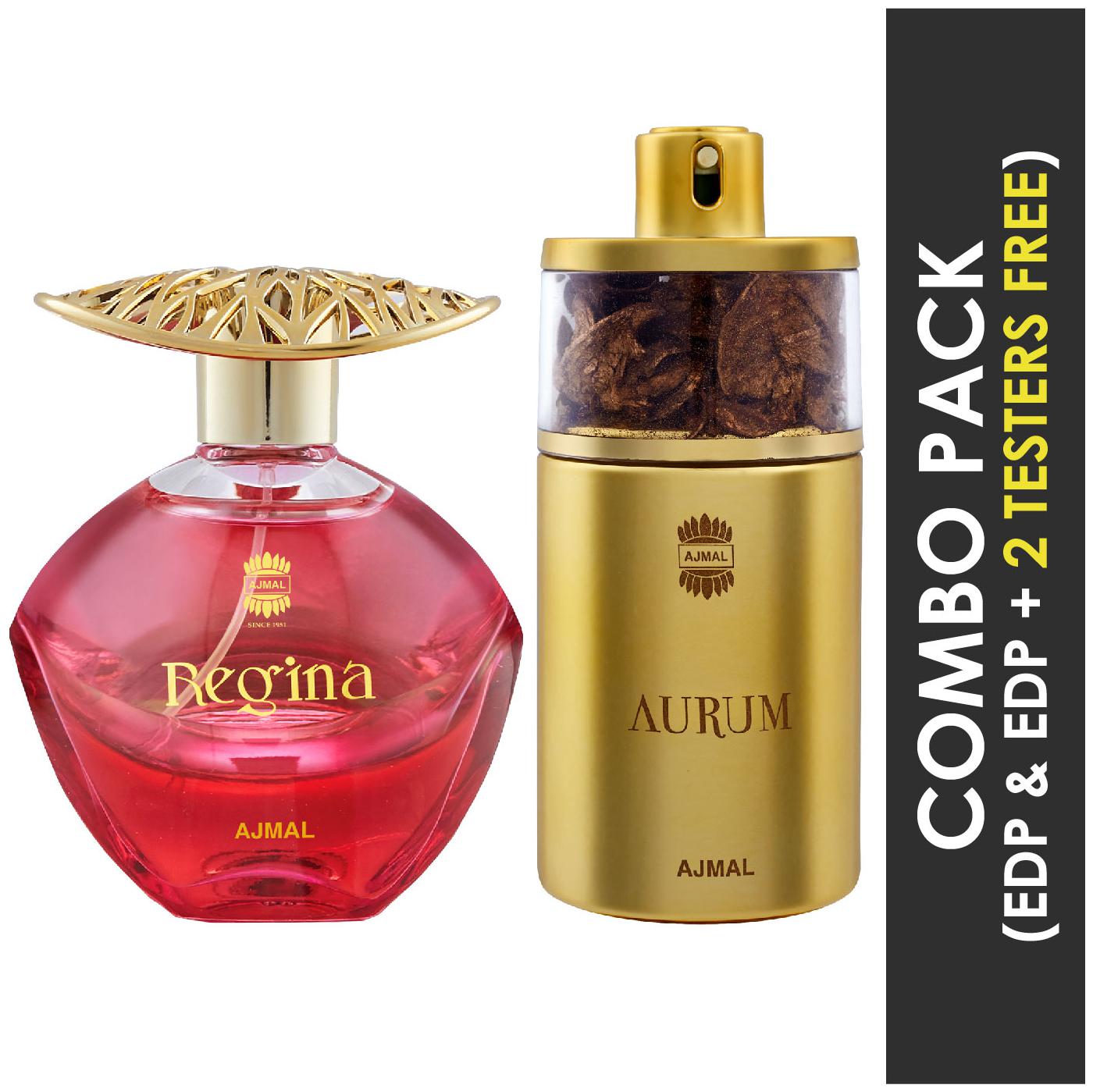 Ajmal Regina EDP Floral Fruity Perfume 100ml for Women and Ajmal Aurum EDP Fruity Floral Perfume 75ml for Women
Ajmal Regina EDP Floral Fruity Perfume 100ml for Women and Ajmal Aurum EDP Fruity Floral Perfume 75ml for Women