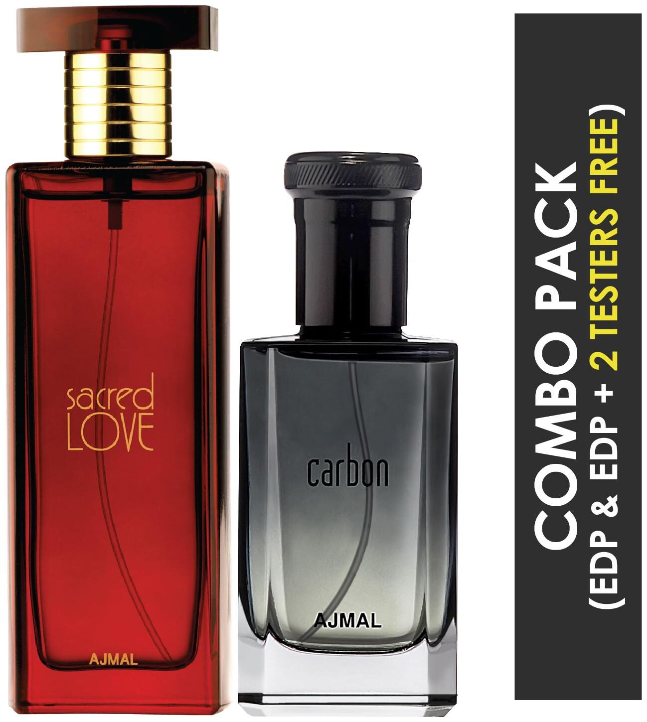 Ajmal Sacred Love EDP Floral Musky Perfume 50ml for Women and Ajmal Carbon EDP Citrus Spicy Perfume 100ml for Men (Pack of 2)
Ajmal Sacred Love EDP Floral Musky Perfume 50ml for Women and Ajmal Carbon EDP Citrus Spicy Perfume 100ml for Men (Pack of 2)