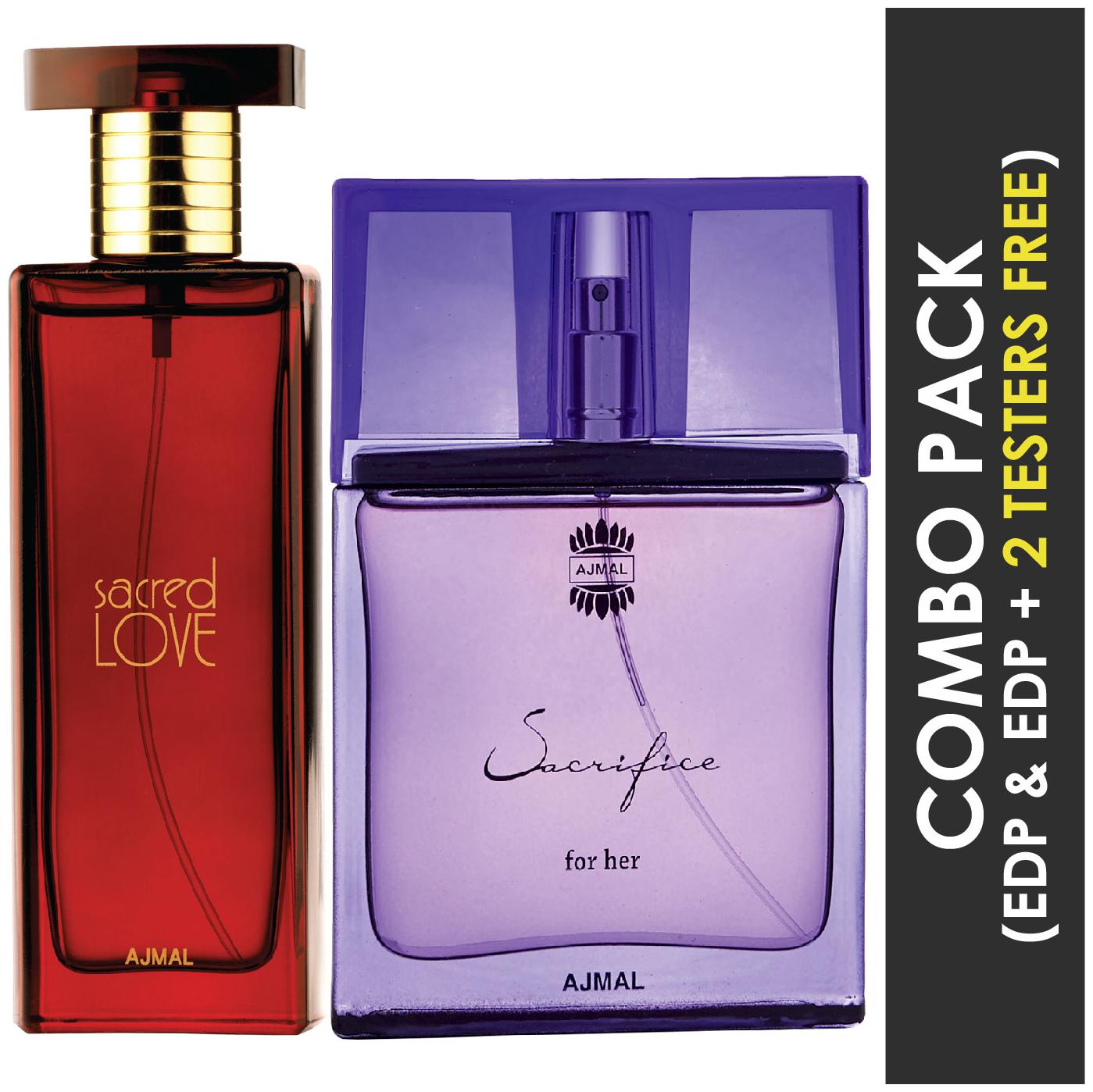 Ajmal Sacred Love EDP Floral Musky Perfume 50ml for Women and Ajmal Sacrifice for HER EDP Floral Musky Perfume 50ml for Women
Ajmal Sacred Love EDP Floral Musky Perfume 50ml for Women and Ajmal Sacrifice for HER EDP Floral Musky Perfume 50ml for Women