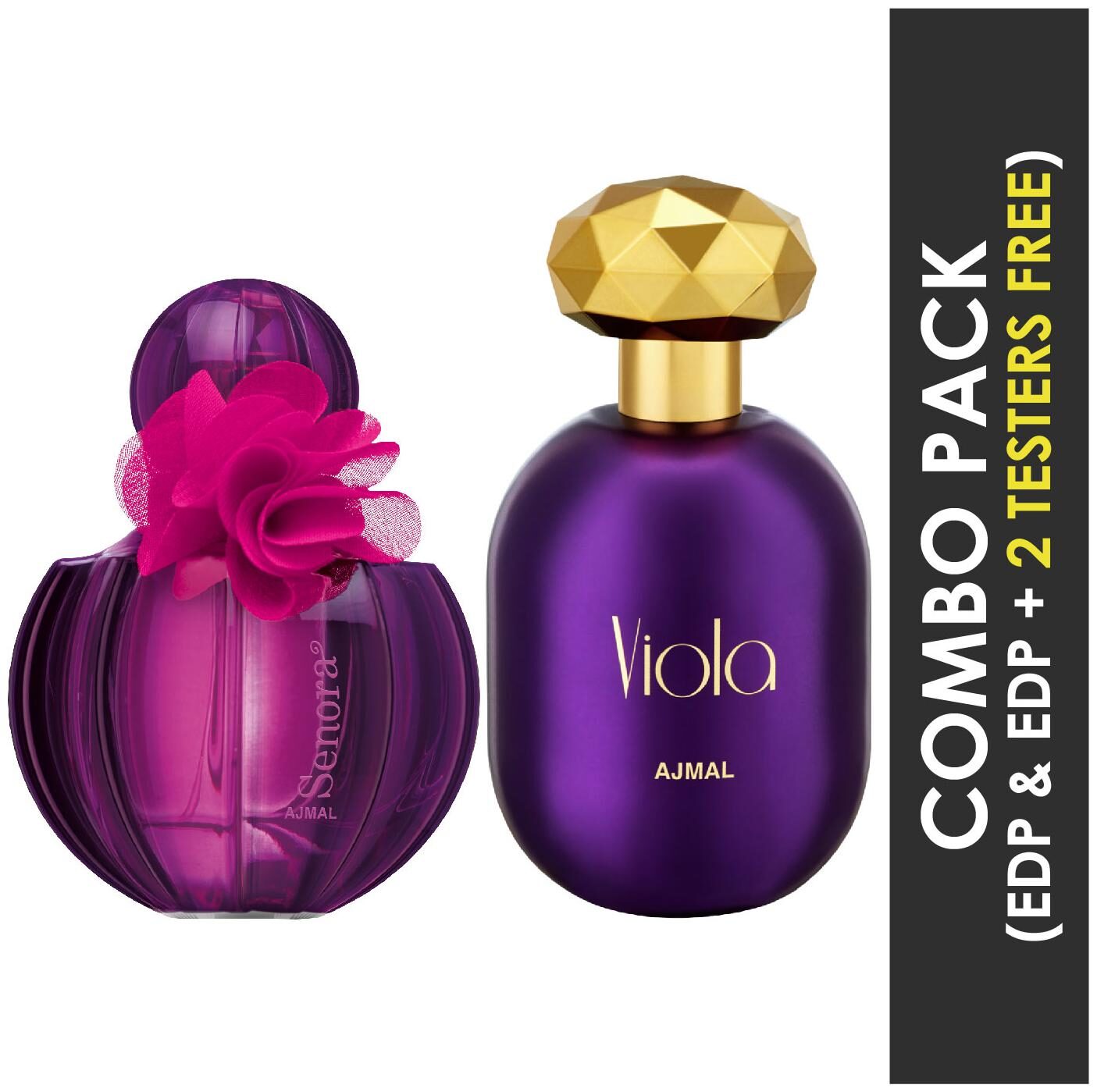 Ajmal Senora EDP Floral Spicy Perfume 75ml for Women and Ajmal Viola EDP Fruity Floral Perfume 75ml for Women
Ajmal Senora EDP Floral Spicy Perfume 75ml for Women and Ajmal Viola EDP Fruity Floral Perfume 75ml for Women