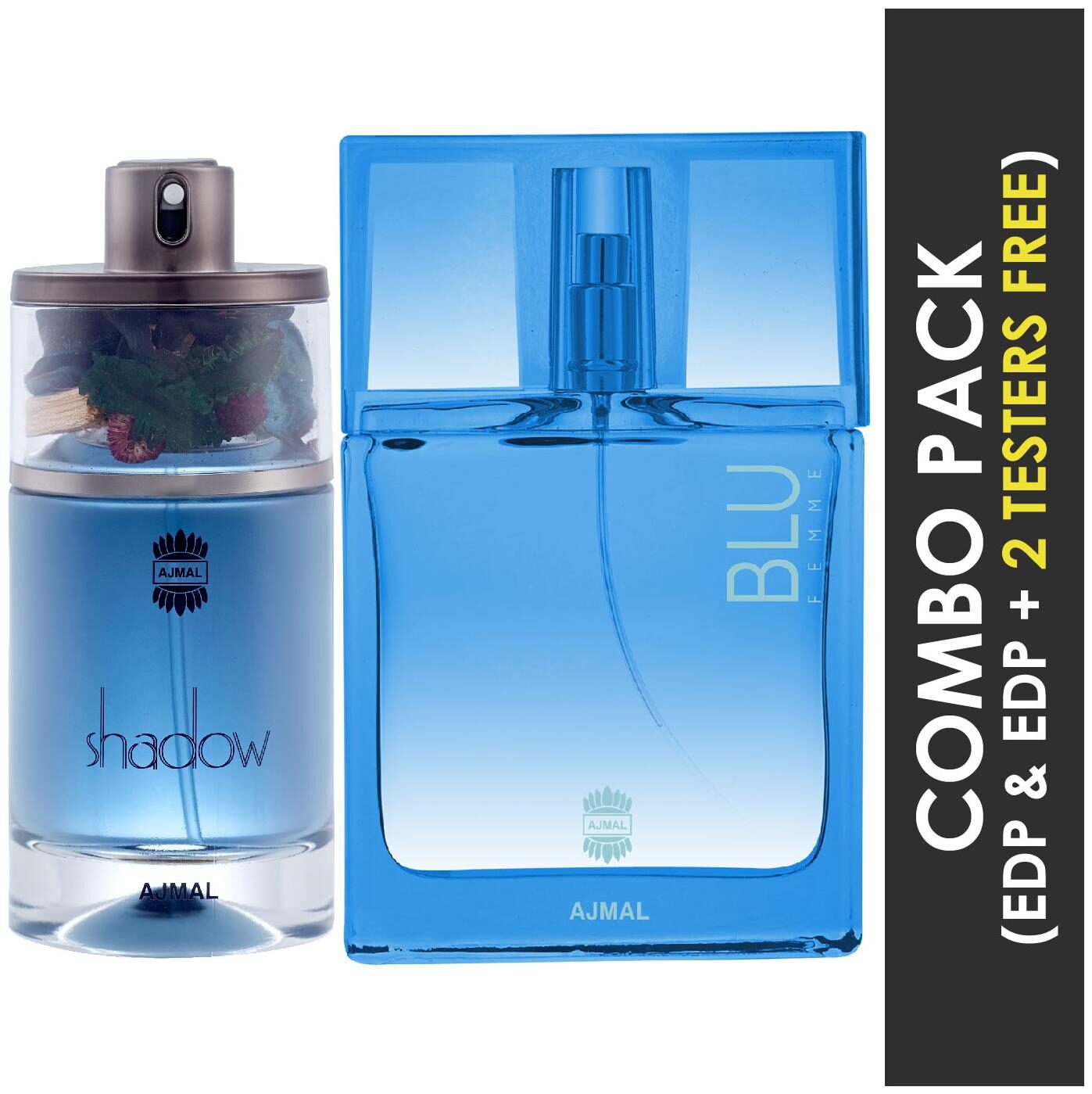 Ajmal Shadow HIM EDP Spicy Woody Perfume 75ml for Men and Blu Femme EDP Floral Woody Perfume 50ml for Women
Ajmal Shadow HIM EDP Spicy Woody Perfume 75ml for Men and Blu Femme EDP Floral Woody Perfume 50ml for Women