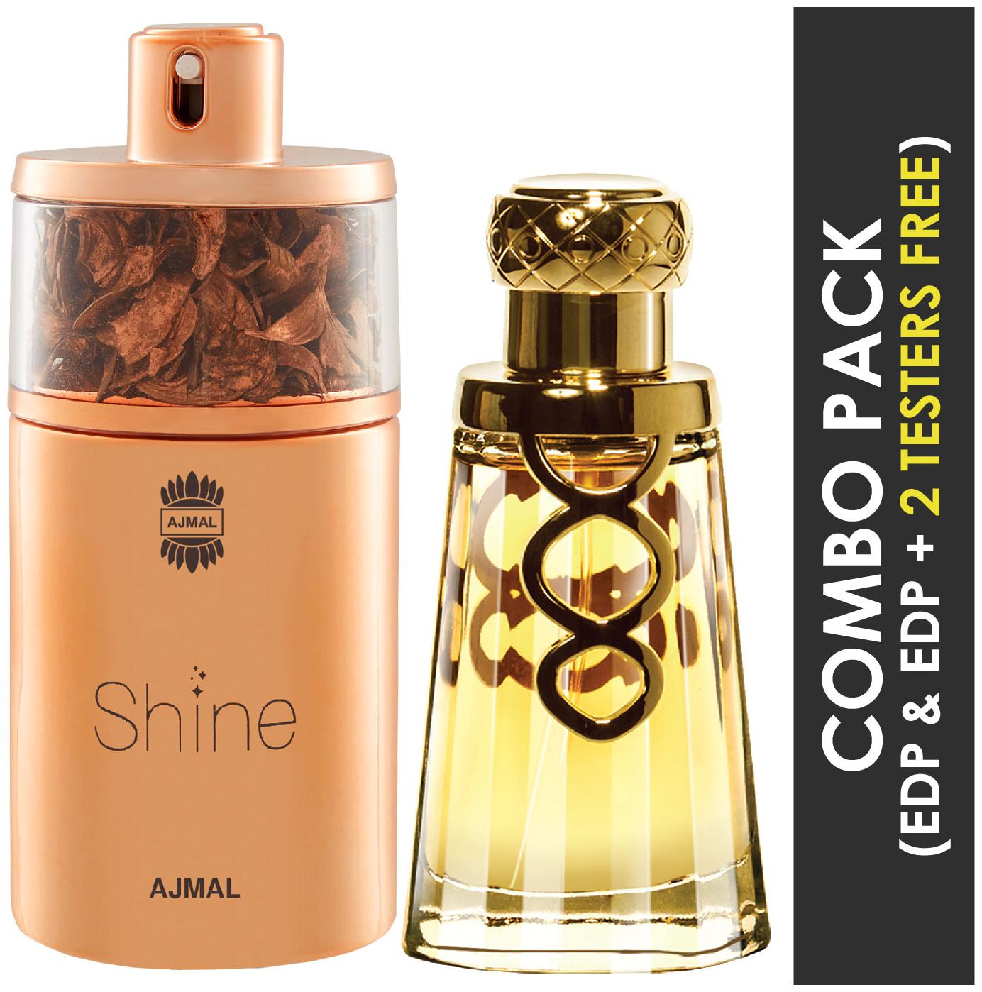 Ajmal Shine EDP Floral Powdery Perfume 75ml for Women and Khallab EDP Woody Oudh Perfume 50ml for Unisex
Ajmal Shine EDP Floral Powdery Perfume 75ml for Women and Khallab EDP Woody Oudh Perfume 50ml for Unisex