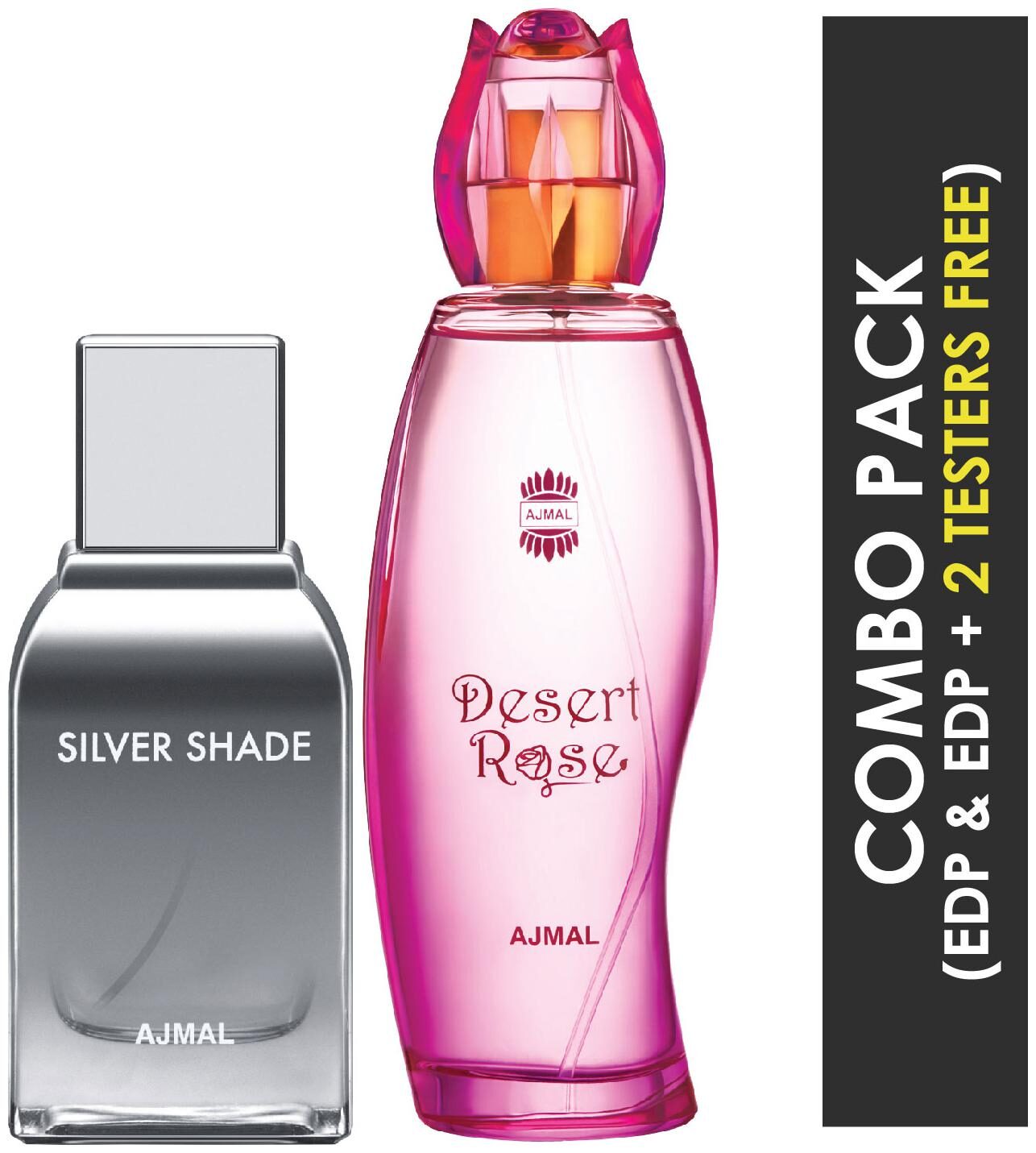 Ajmal Silver Shade EDP Citrus Woody Perfume 100ml for Men and Desert Rose EDP Floral Oriental Perfume 100ml for Women
Ajmal Silver Shade EDP Citrus Woody Perfume 100ml for Men and Desert Rose EDP Floral Oriental Perfume 100ml for Women