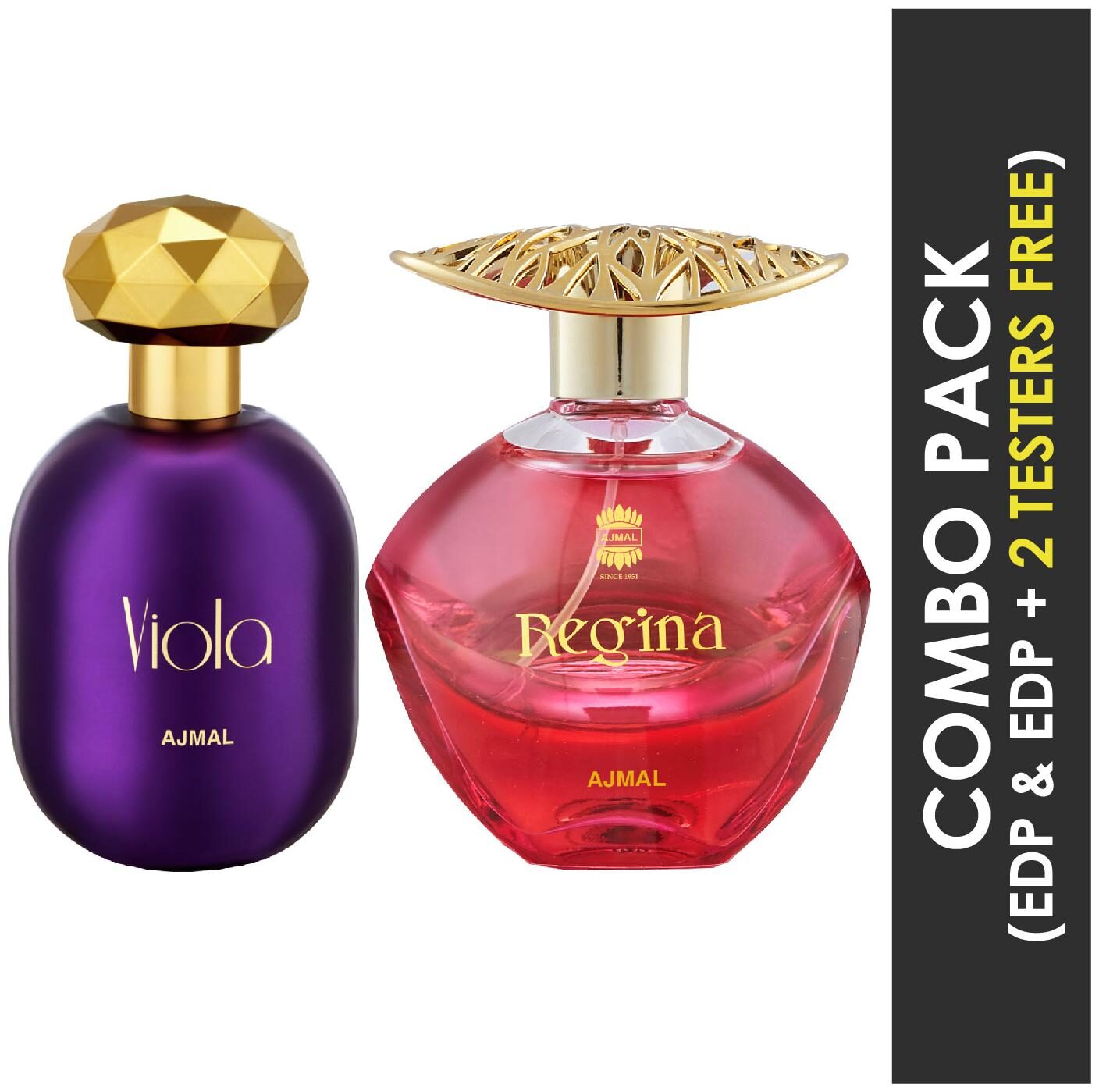 Ajmal Viola EDP Fruity Floral Perfume 75ml for Women and Ajmal Regina EDP Floral Fruity Perfume 100ml for Women
Ajmal Viola EDP Fruity Floral Perfume 75ml for Women and Ajmal Regina EDP Floral Fruity Perfume 100ml for Women
