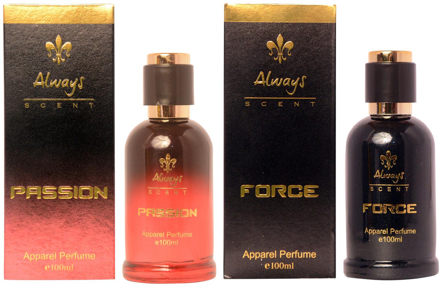 Always Perfumes Force 100ml Passsion Eau De Perfumes For Men Women 100ml (Pack of 2) 
Always Perfumes Force 100ml Passsion Eau De Perfumes For Men Women 100ml (Pack of 2)