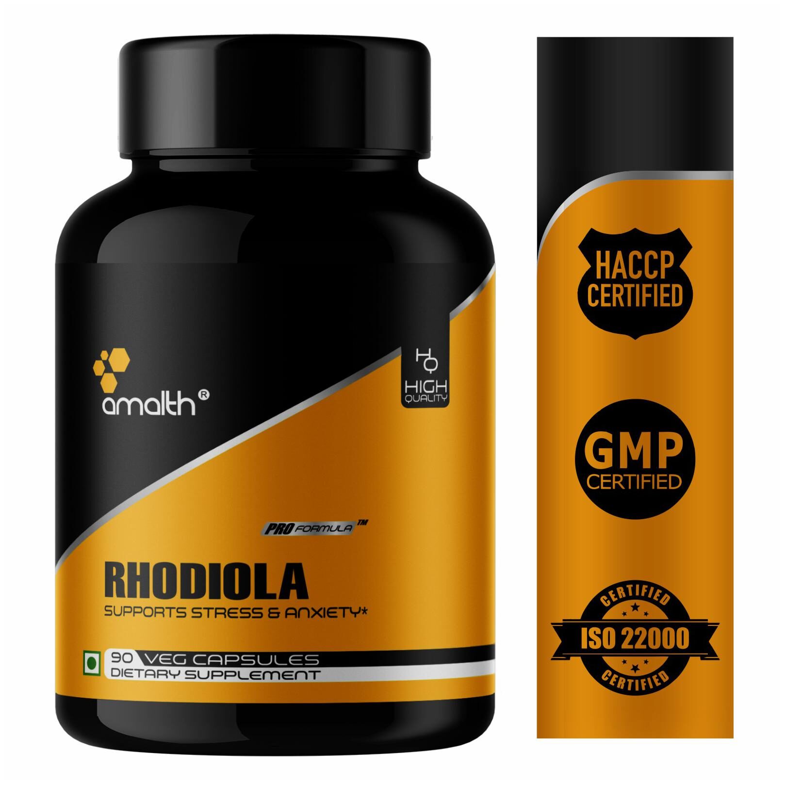 Amalth Rhodiola Rosea Extract Powder 250mg Capsules ( For Stress Sleep Focus) 1 Bottle -90Capsules
Amalth Rhodiola Rosea Extract Powder 250mg Capsules ( For Stress Sleep Focus) 1 Bottle -90Capsules