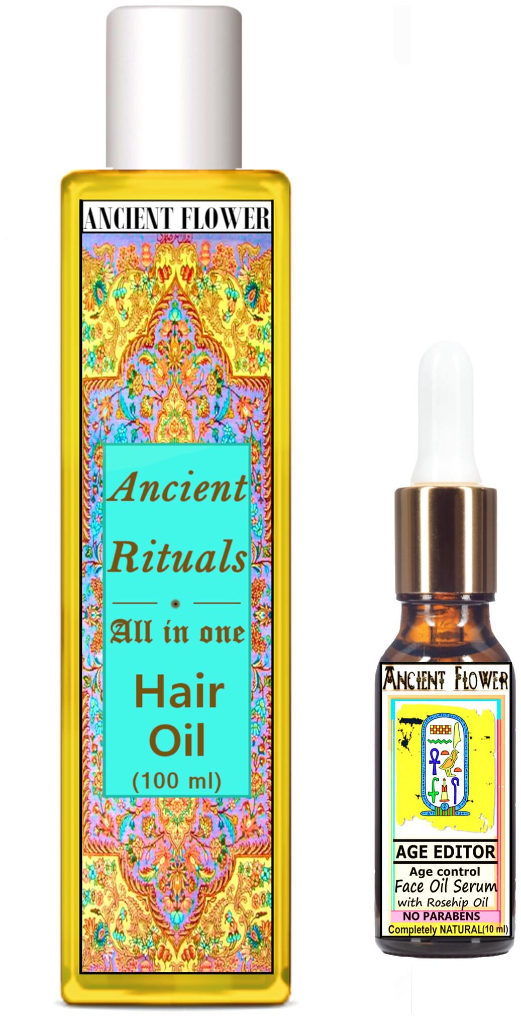 Ancient Flower - Ancient Rituals hair Oil - 100 ml Age Editor - 10ml Serum (Pack Of 2)
Ancient Flower - Ancient Rituals hair Oil - 100 ml Age Editor - 10ml Serum (Pack Of 2)