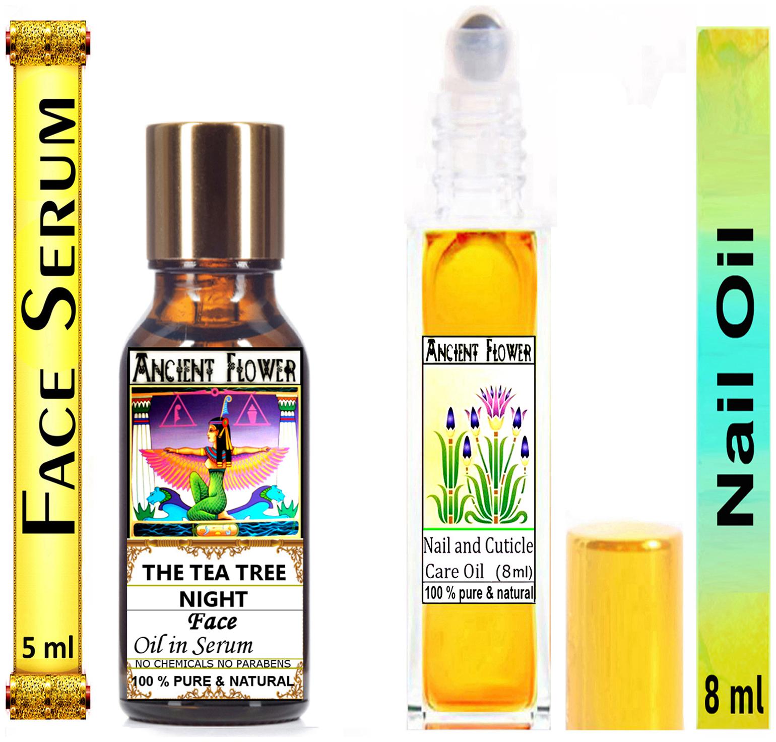 Ancient Flower - Tea Tree Night - Face Serum Nail Cuticle Care Oil (5ml 8 ml)
Ancient Flower - Tea Tree Night - Face Serum Nail Cuticle Care Oil (5ml 8 ml)