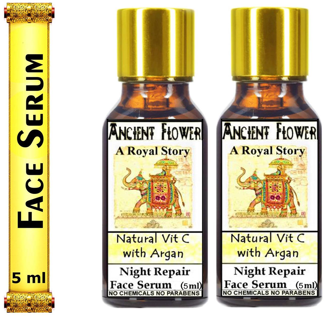 Ancient Flower - A Royal story - Natural Vitamin C With Argan Night Repair Face Serum (5 ml)combo (Pack of 2)
Ancient Flower - A Royal story - Natural Vitamin C With Argan Night Repair Face Serum (5 ml)combo (Pack of 2)