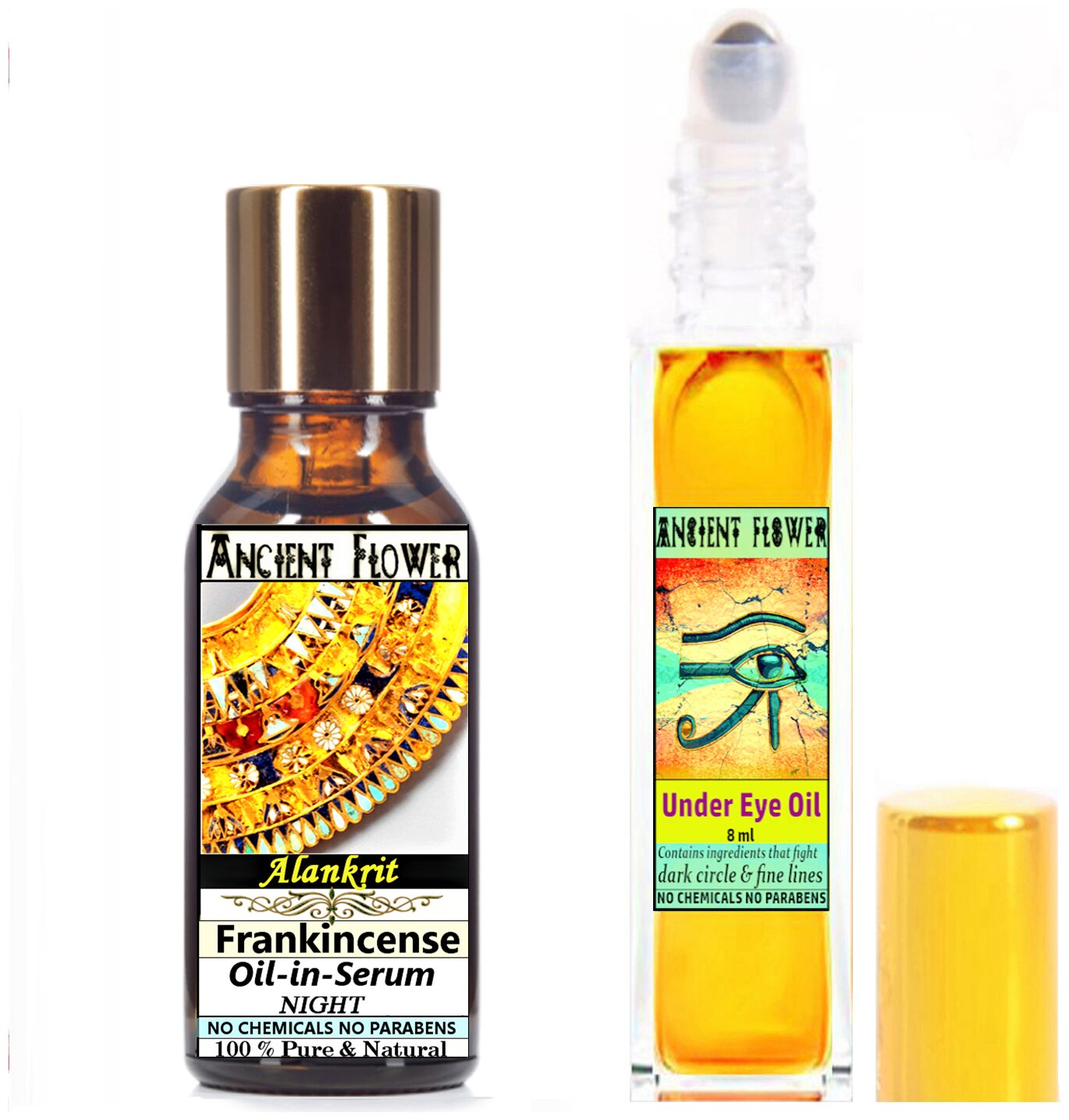 Ancient Flower Alankrit Frankincense Oil In Serum (Night) (5 ml) Under Eye Oil (8 ml) Pack Of 2
Ancient Flower Alankrit Frankincense Oil In Serum (Night) (5 ml) Under Eye Oil (8 ml) Pack Of 2