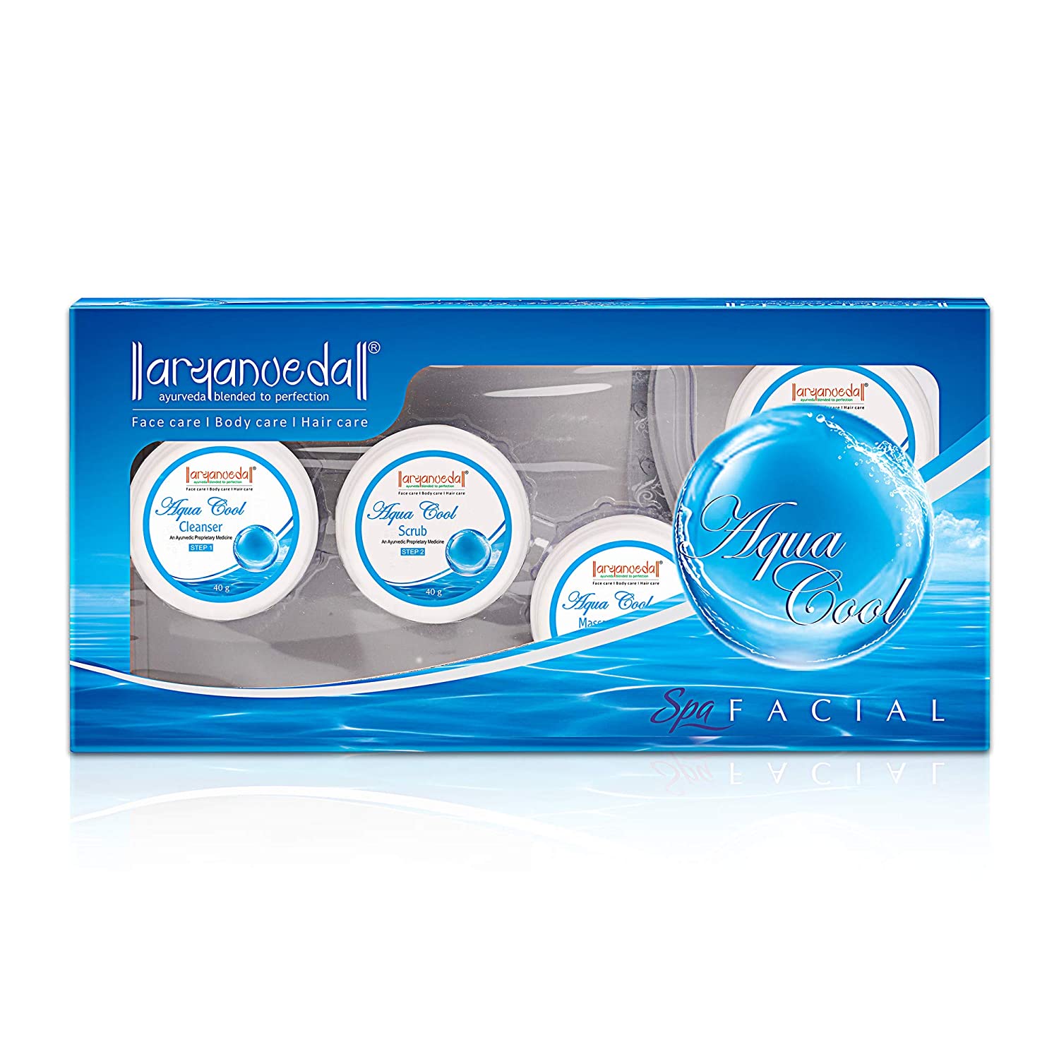 Aryanveda Aqua Cool Mint Facial Kit All Type Skin Solution Unisex for Fairness 210g (Pack of 1)
Aryanveda Aqua Cool Mint Facial Kit All Type Skin Solution Unisex for Fairness 210g (Pack of 1)