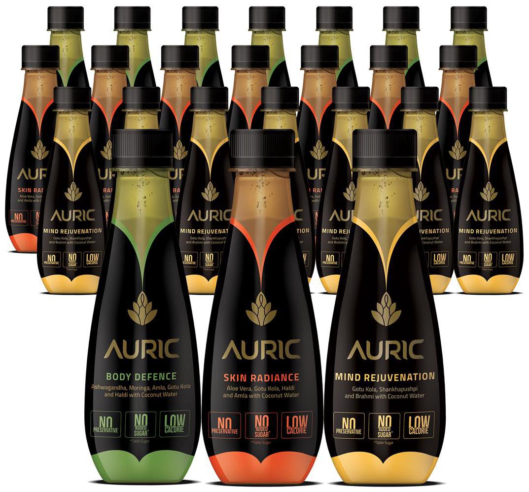 Auric All Natural Ayurvedic Beverage for Calmness Immunity Glowing Skin Ready to Drink Juice 250ml (Pack of 24)
Auric All Natural Ayurvedic Beverage for Calmness Immunity Glowing Skin Ready to Drink Juice 250ml (Pack of 24)