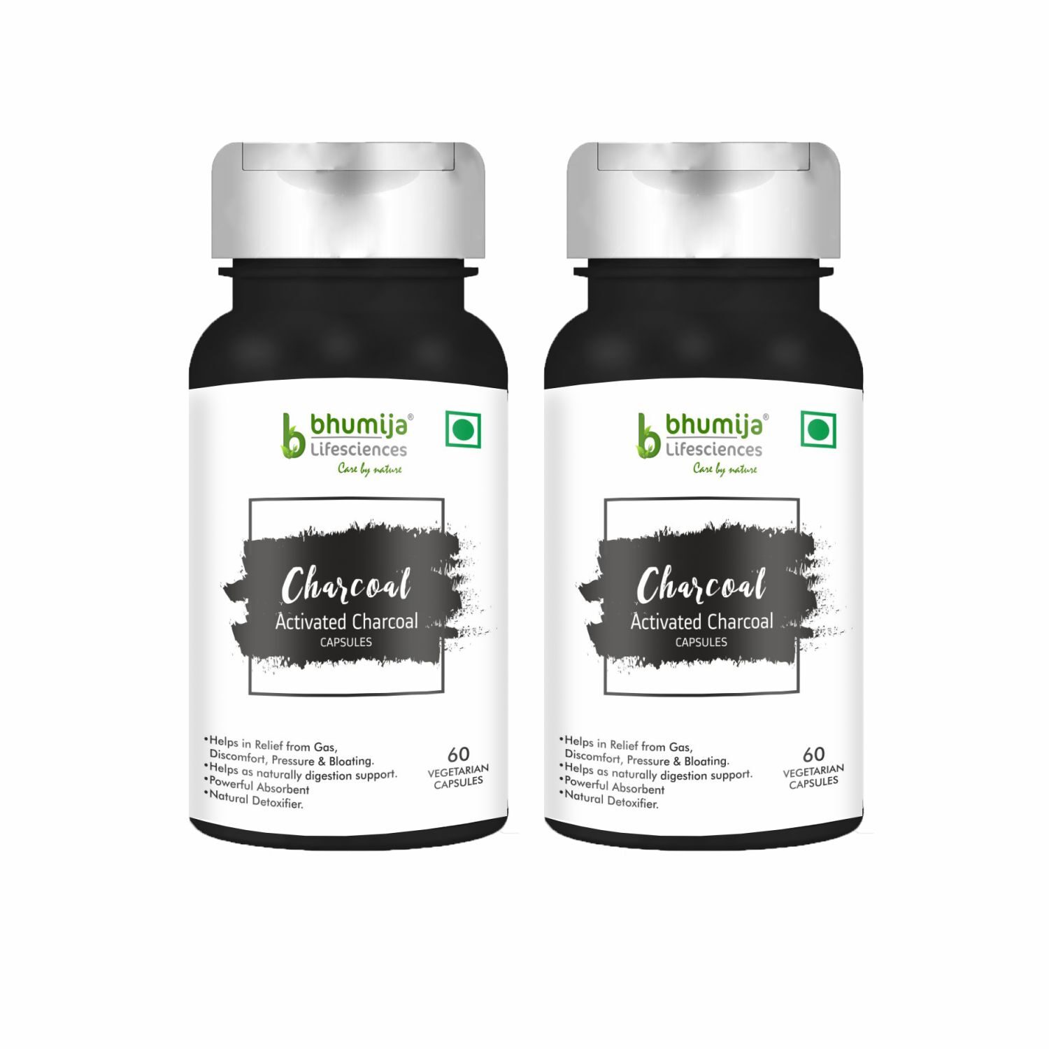 Bhumija Lifesciences Activated Charcoal 1000mg - 60 Vegetarian Capsules Pack of 2
Bhumija Lifesciences Activated Charcoal 1000mg - 60 Vegetarian Capsules Pack of 2